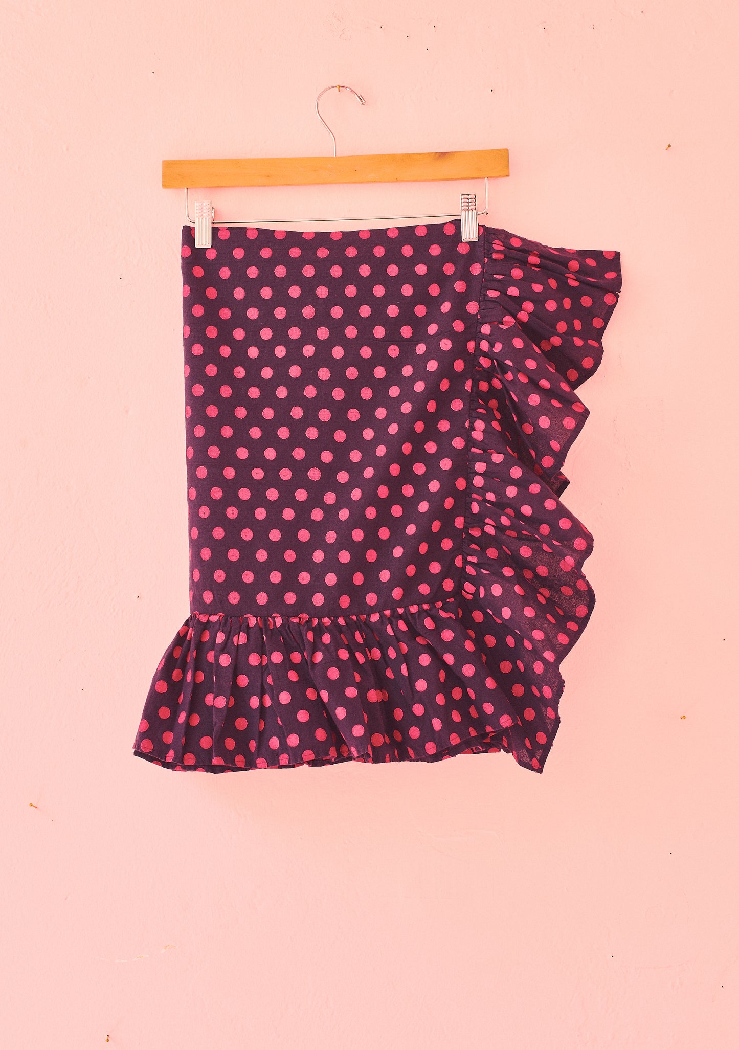 Mini Ruffle Power Pareo | Medium Weight Polka Dot