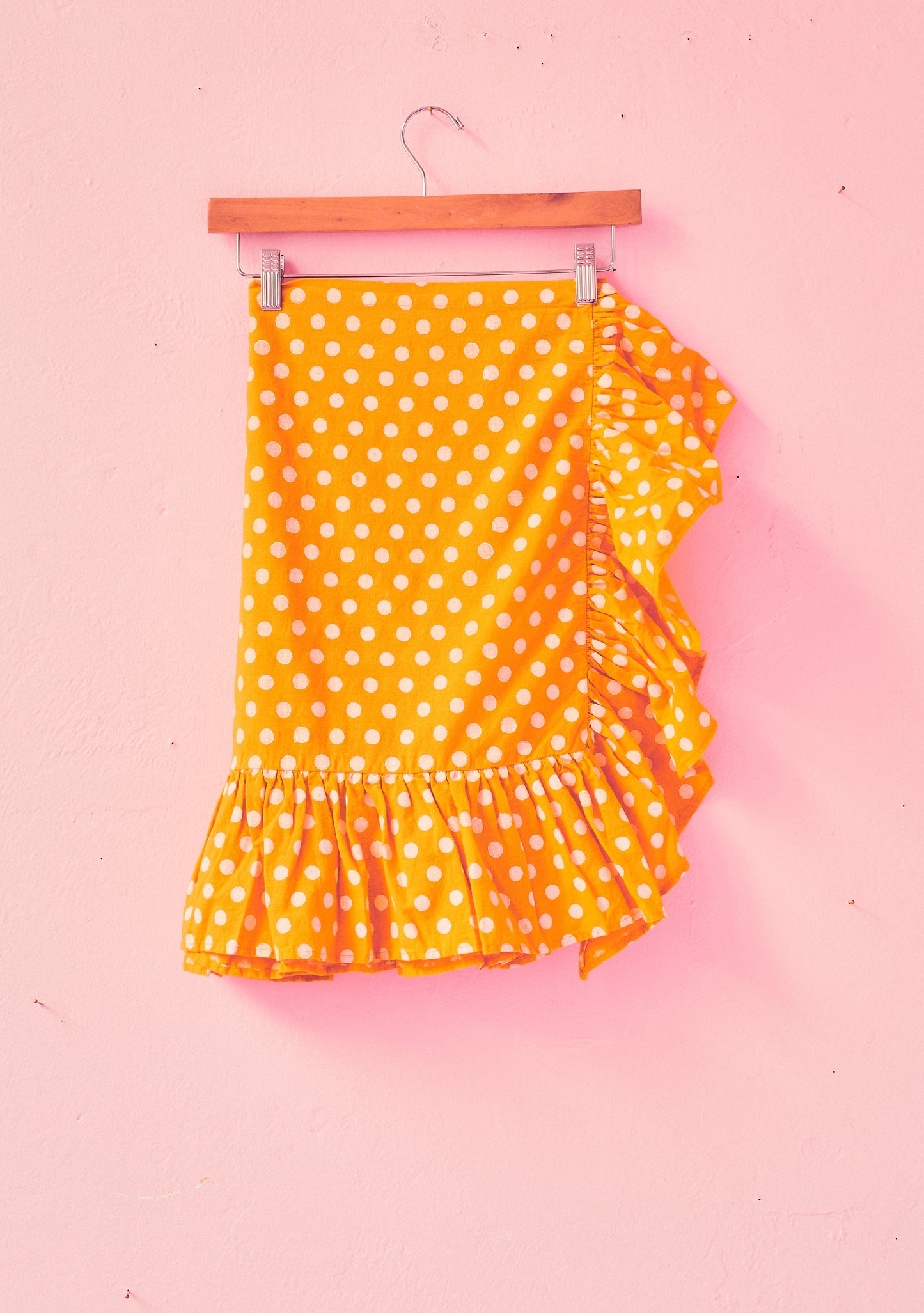 Mini Ruffle Power Pareo | Medium Weight Polka Dot