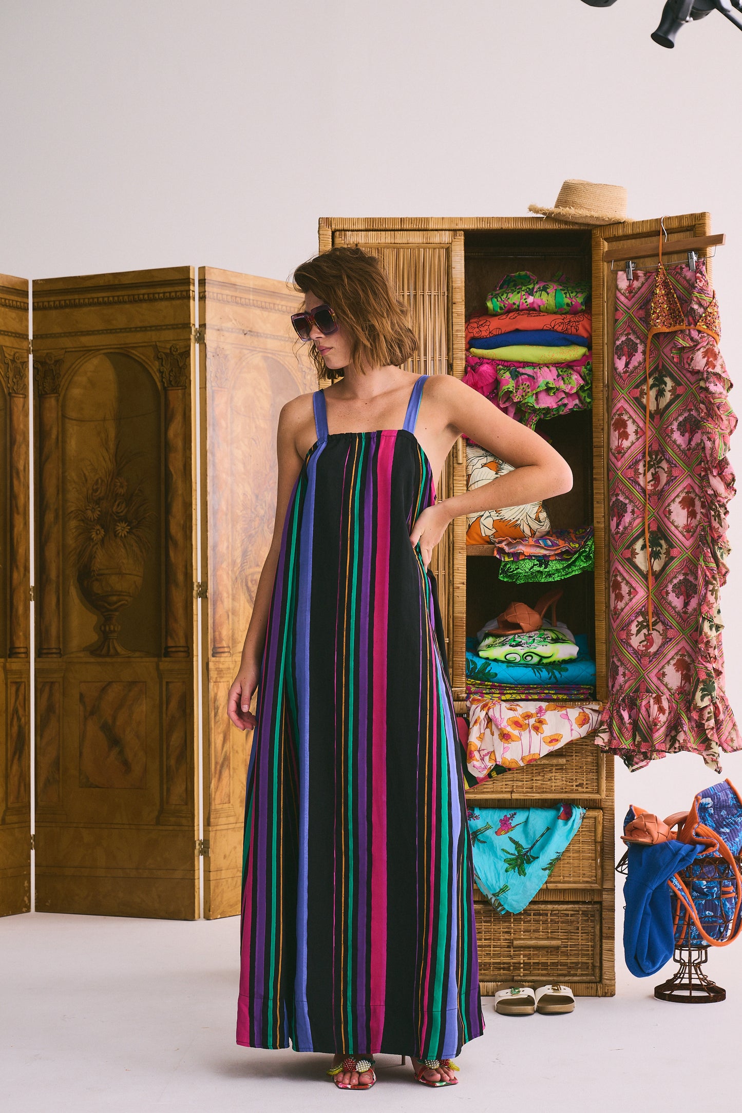 Low Back Tie Maxi Dress | Silk Habotai