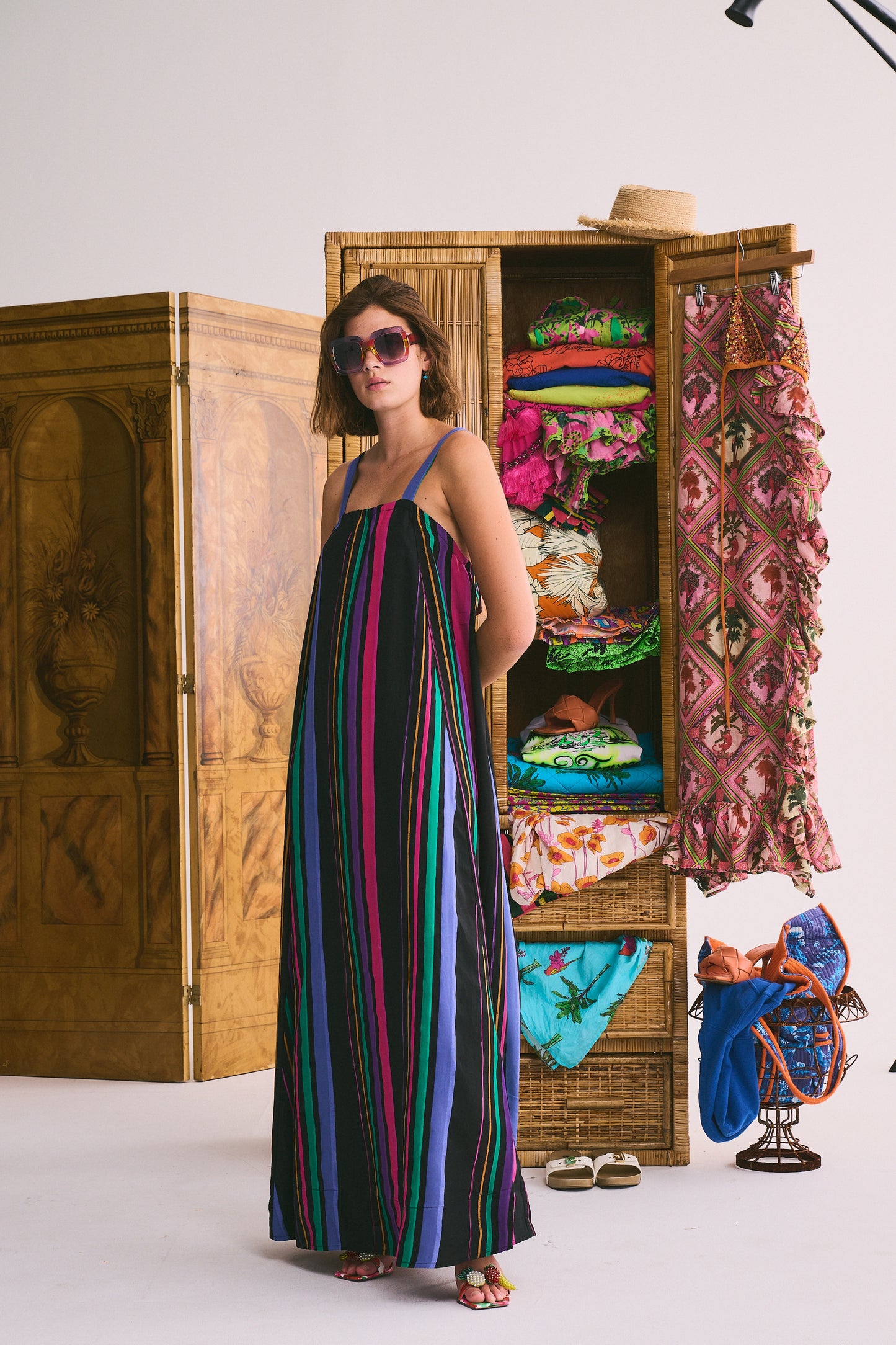 Low Back Tie Maxi Dress | Silk Habotai