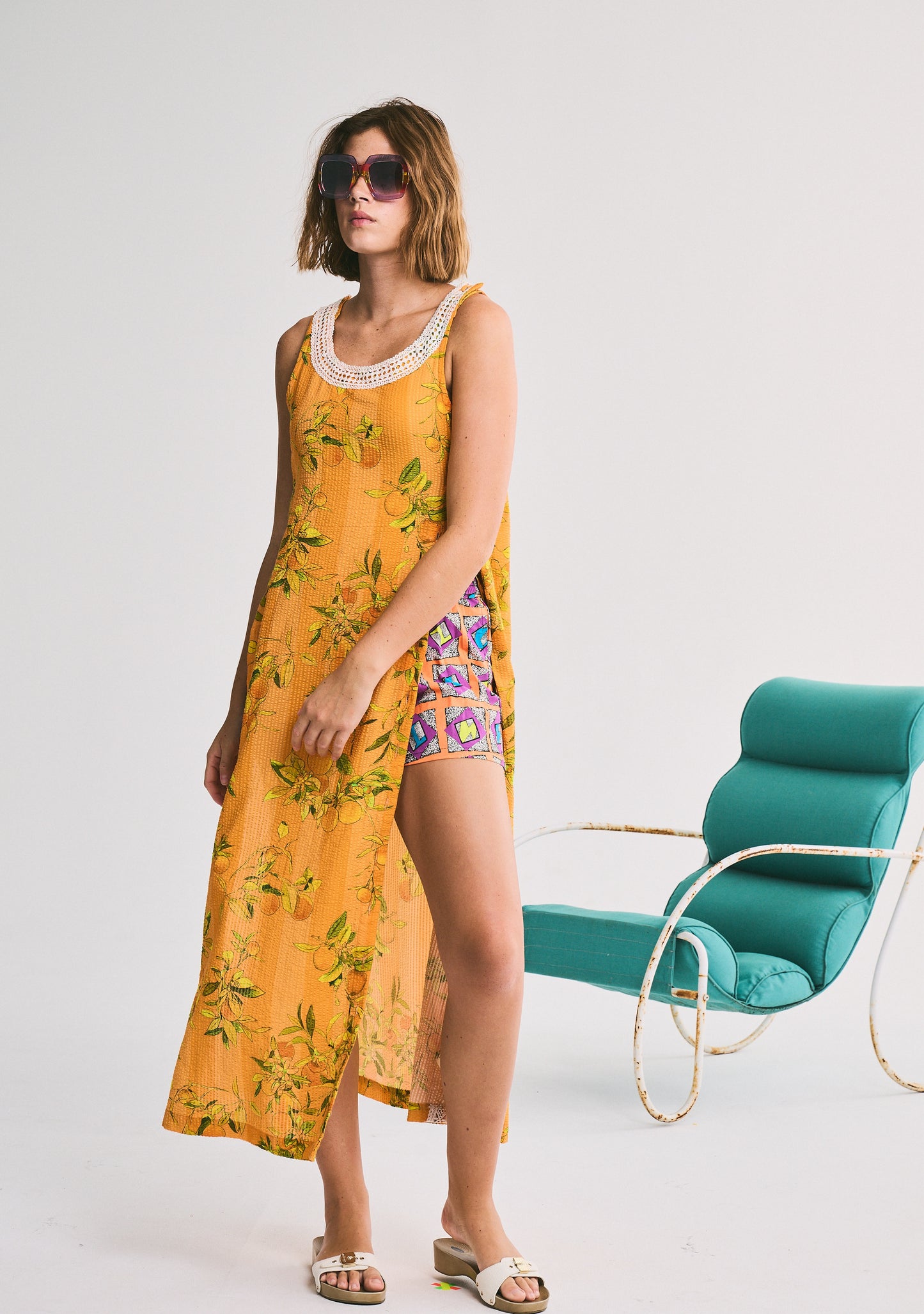 Palmo Midi Dress | Seersucker