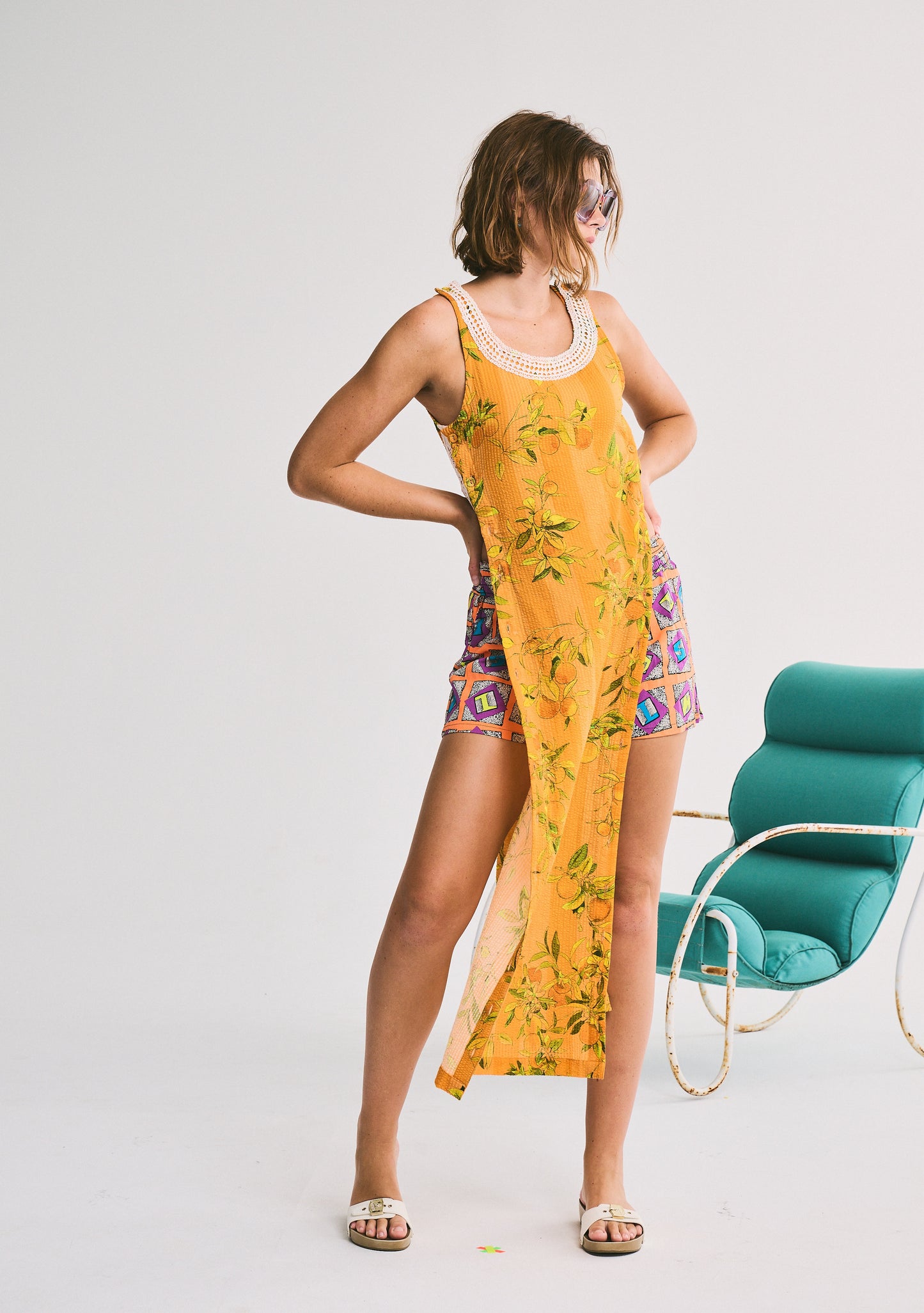 Palmo Midi Dress | Seersucker
