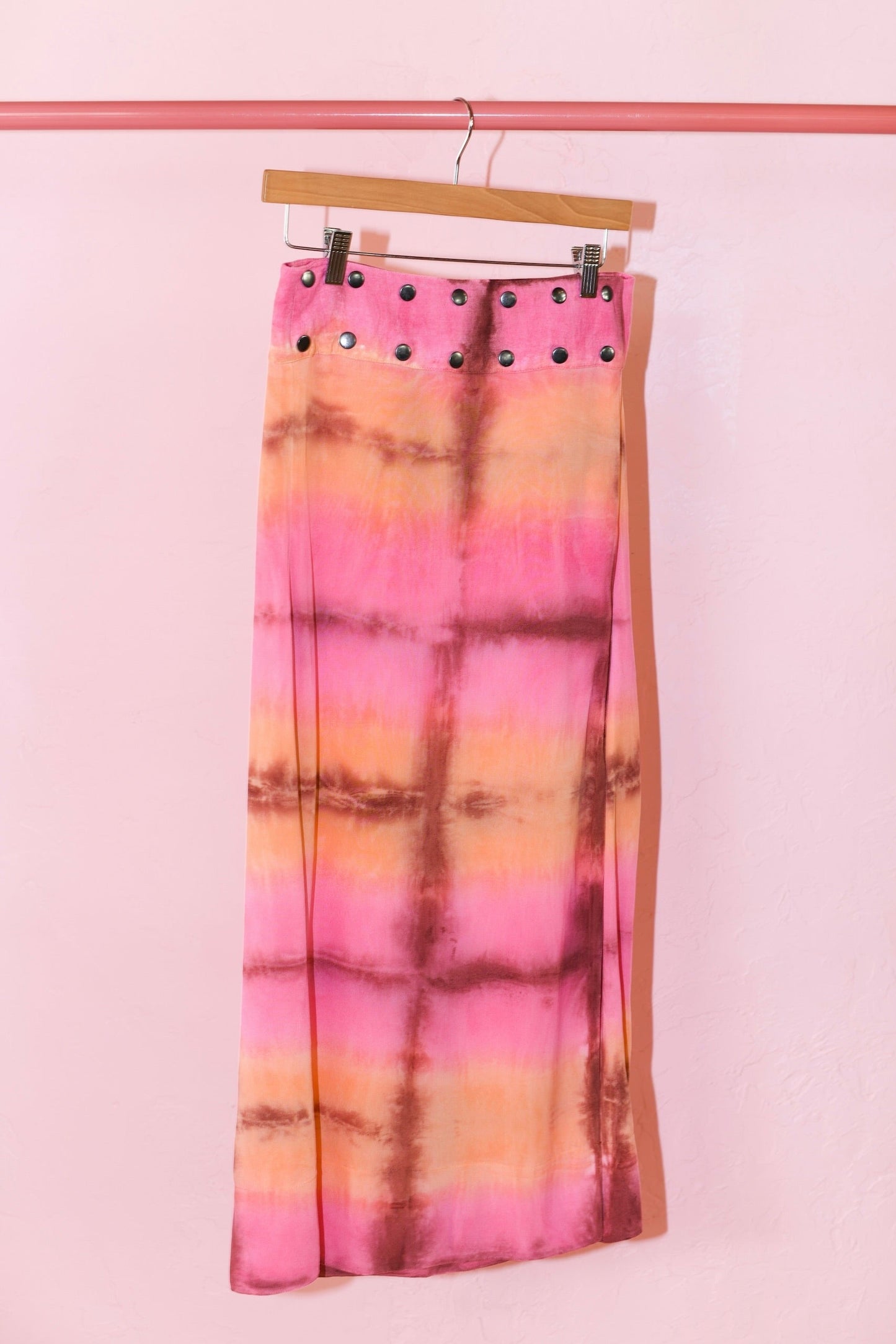 Flagpole Snap Midi Skirt | Viscose Georgette