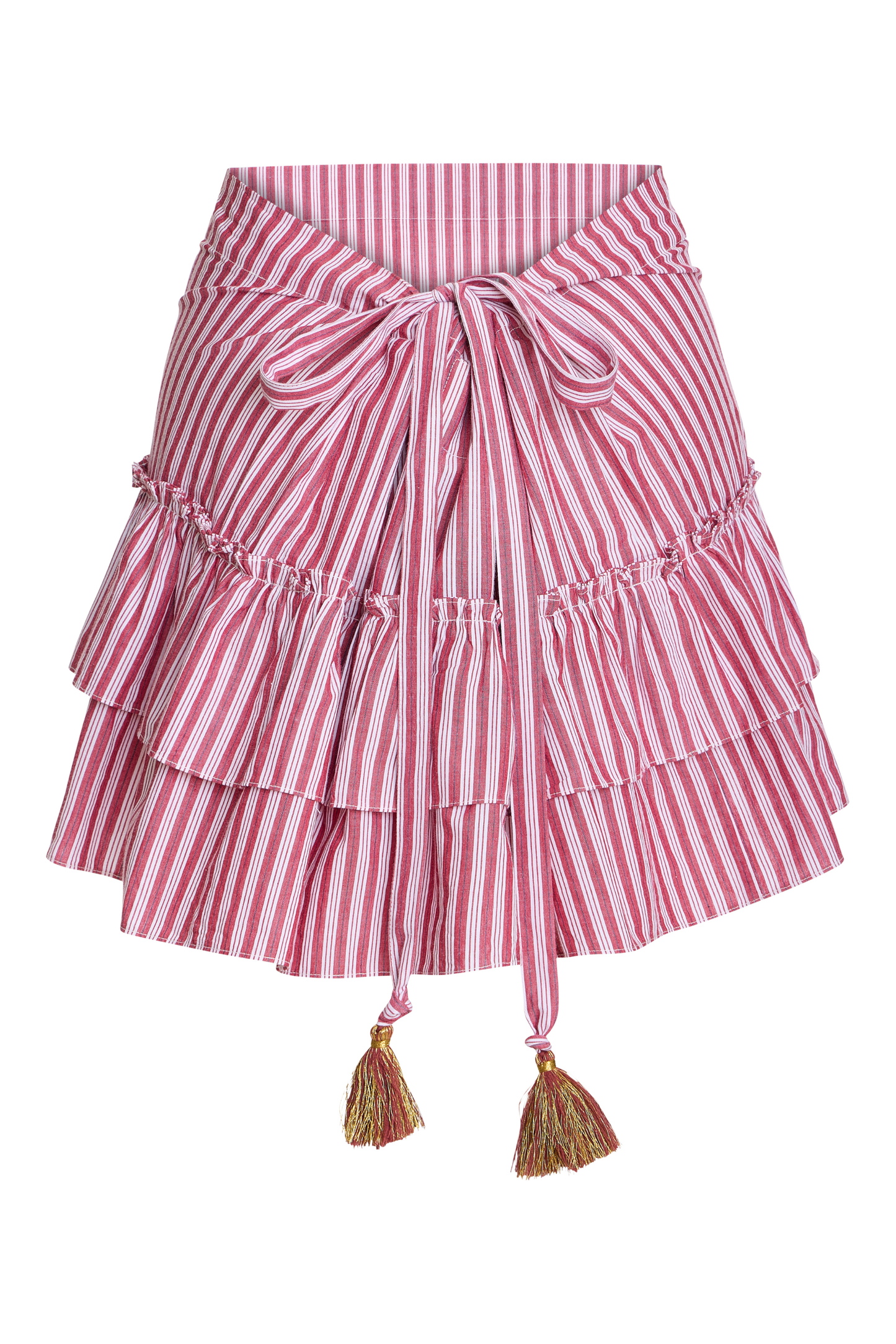 Cinch Back Mini Skirt | Yarn Dye Cotton