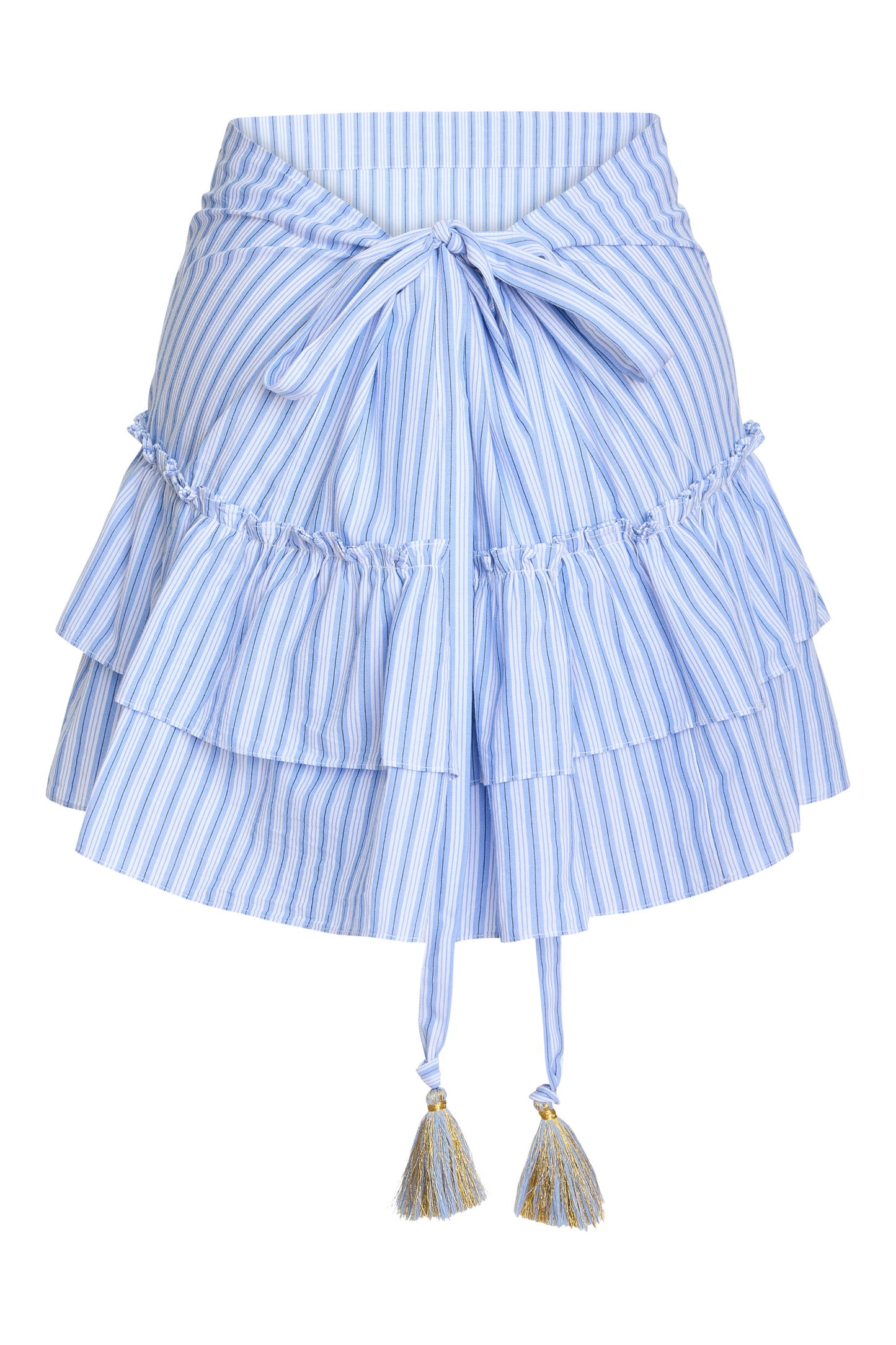 Cinch Back Mini Skirt | Yarn Dye Cotton