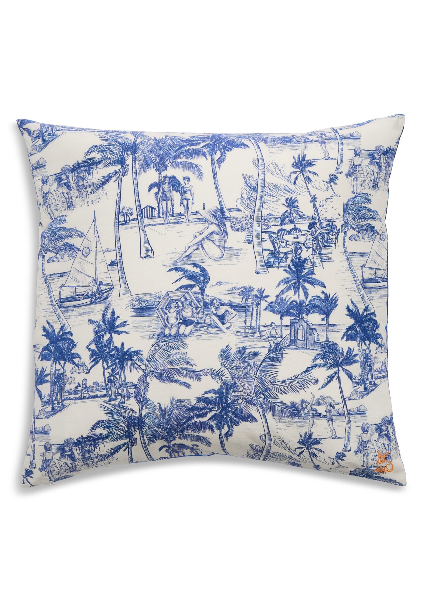 Reversible Throw Pillow | Cotton Percale