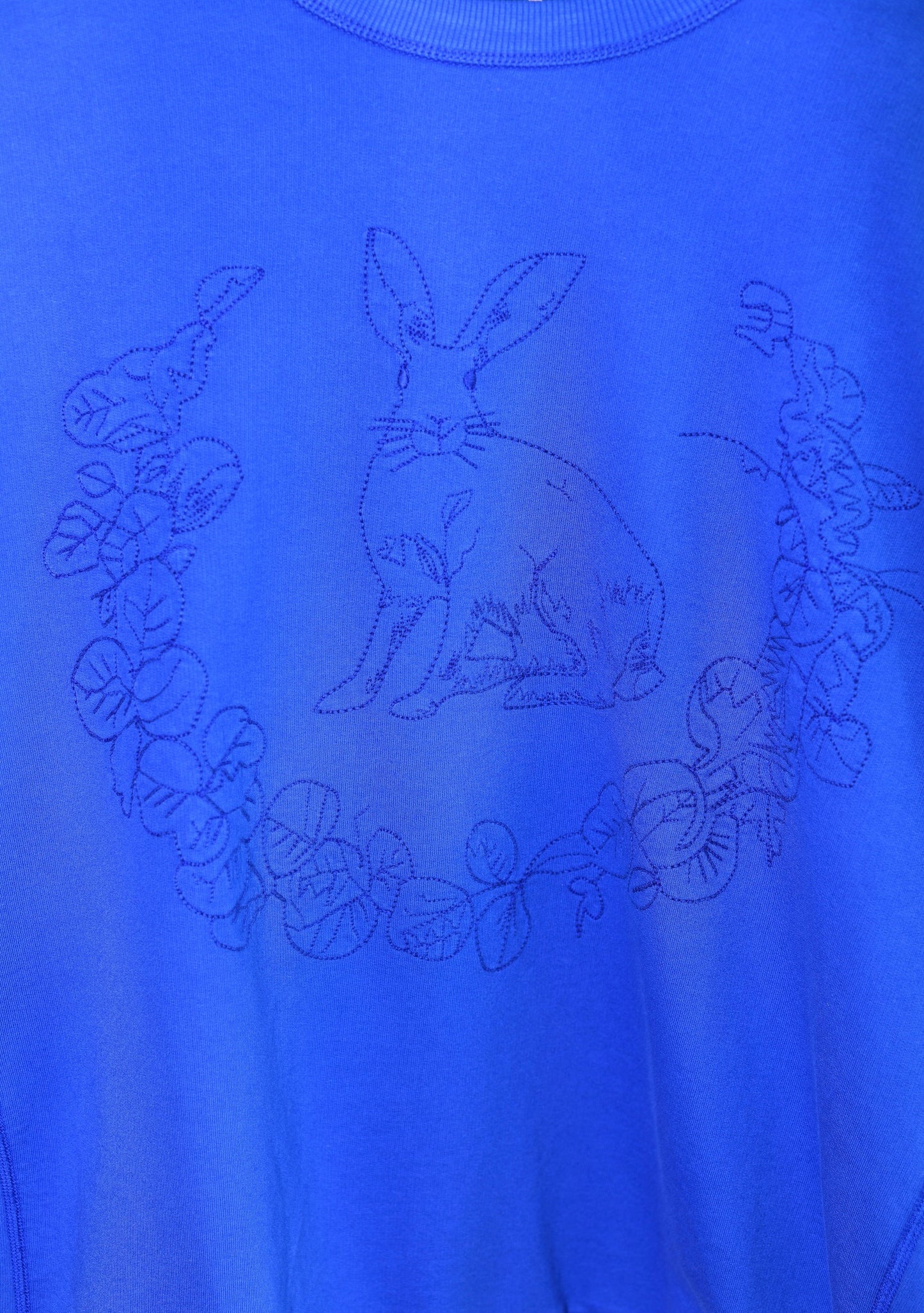 Embroidered Bunny Pullover | Cotton Terry