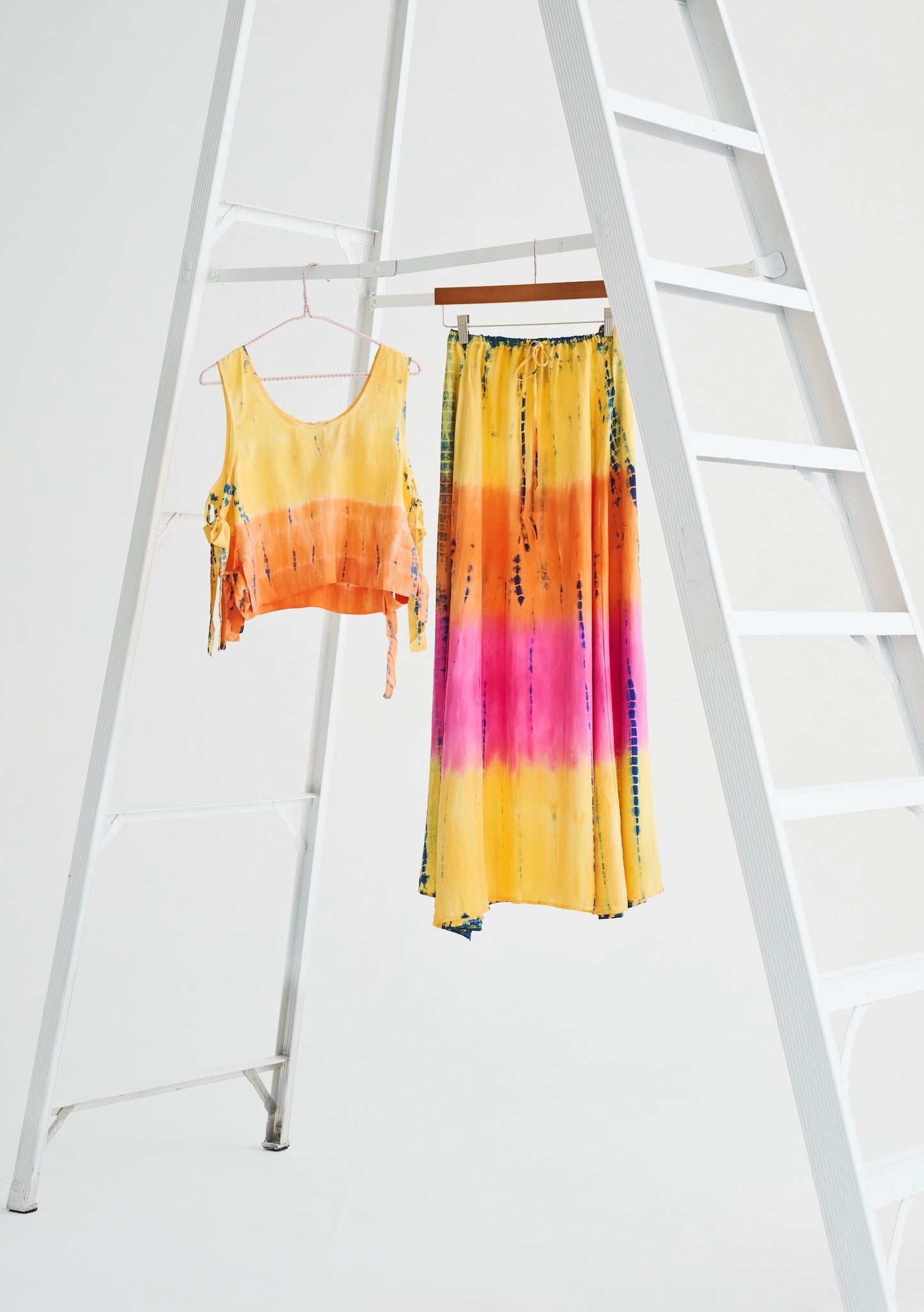 Elastic Midi Skirt | Silk Habotai