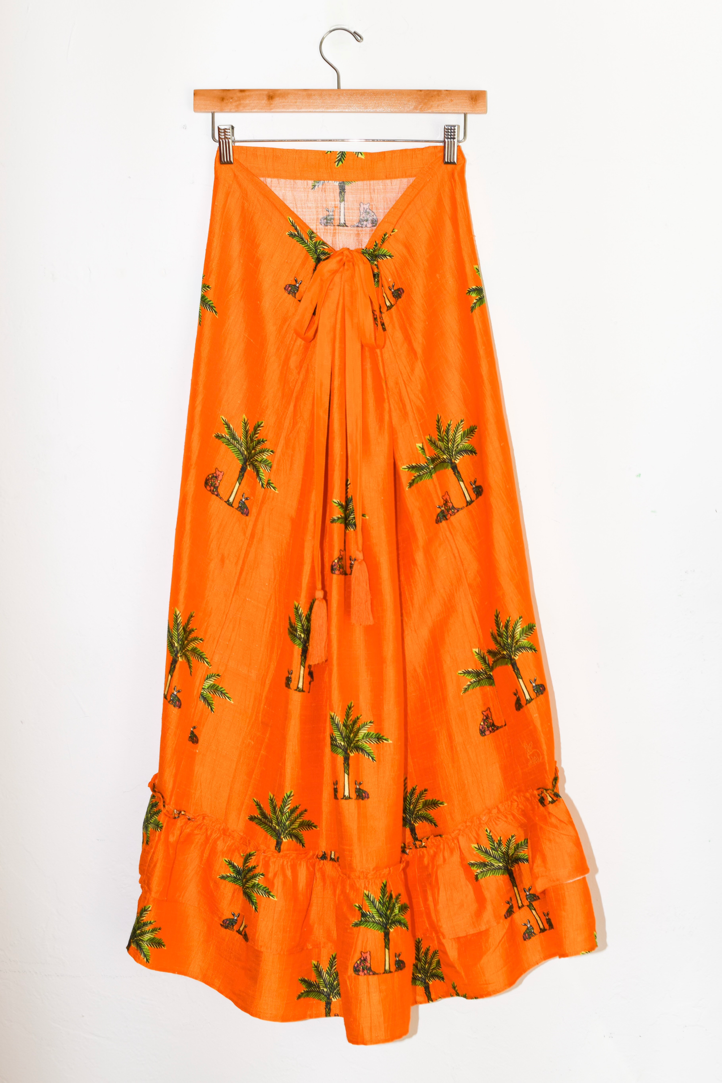 Cinch Back Midi Skirt | Silk Dupioni