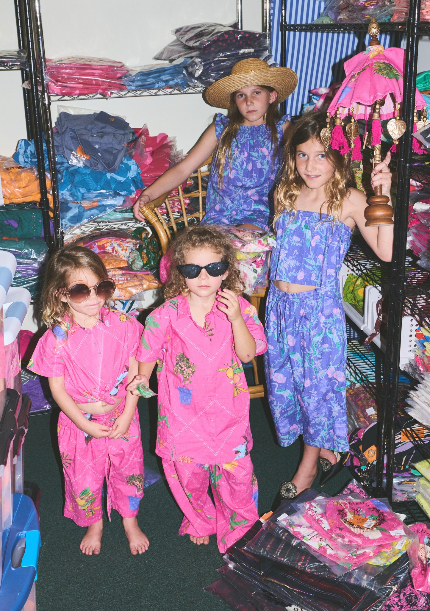 Kids Mimi Button Down | Swiss Dot