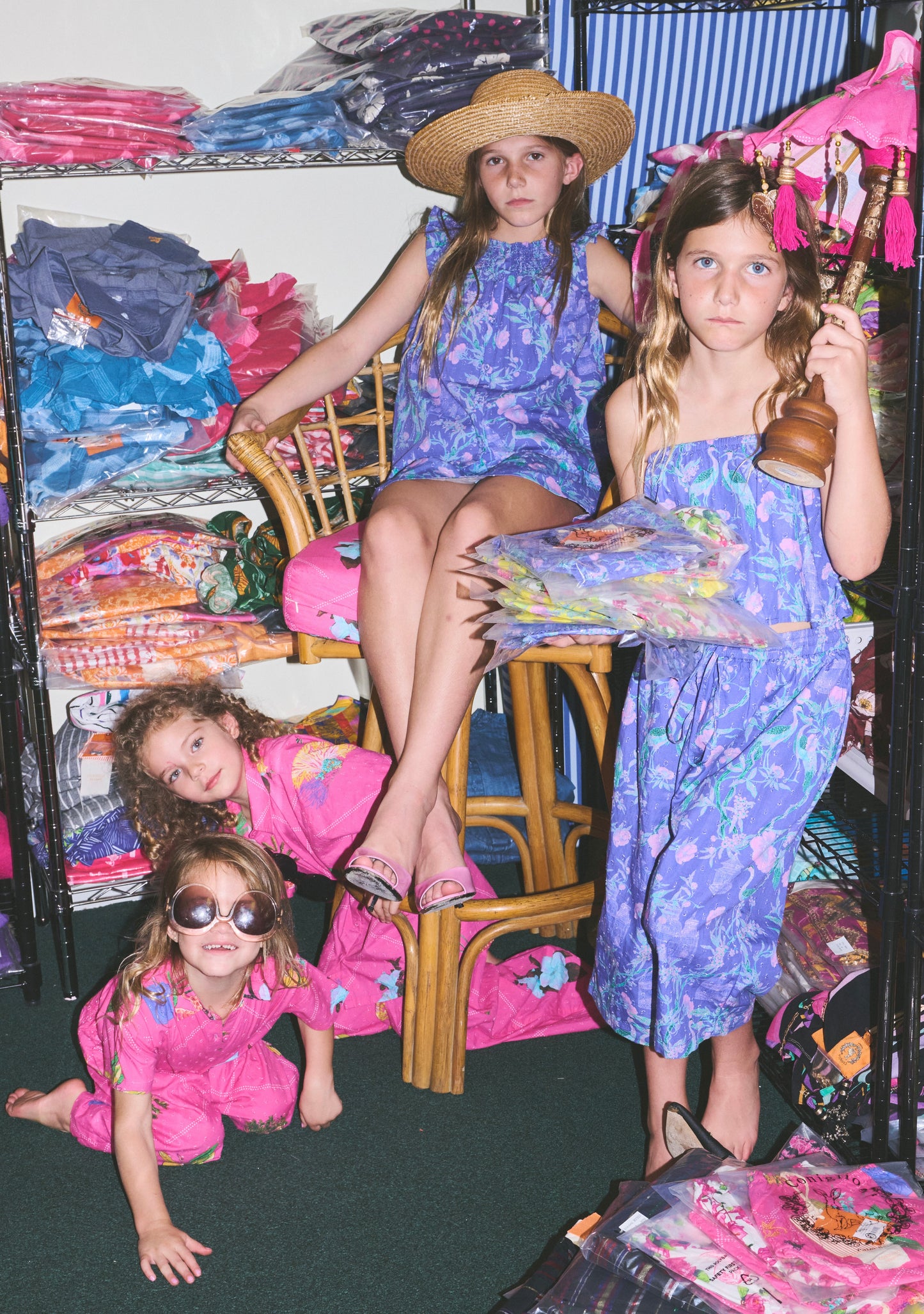 Kids Mimi Button Down | Swiss Dot