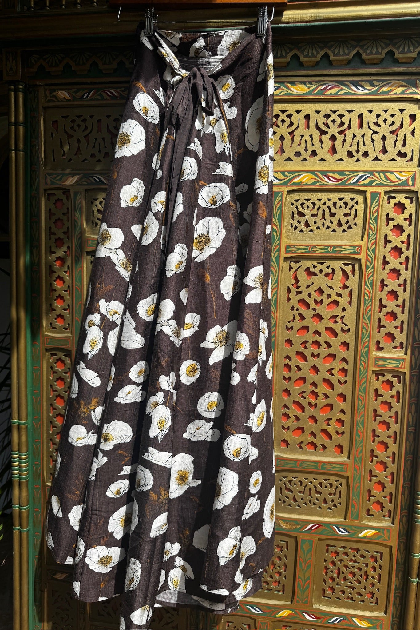 Adjustable Maxi Bustle Skirt | Silk Dupioni