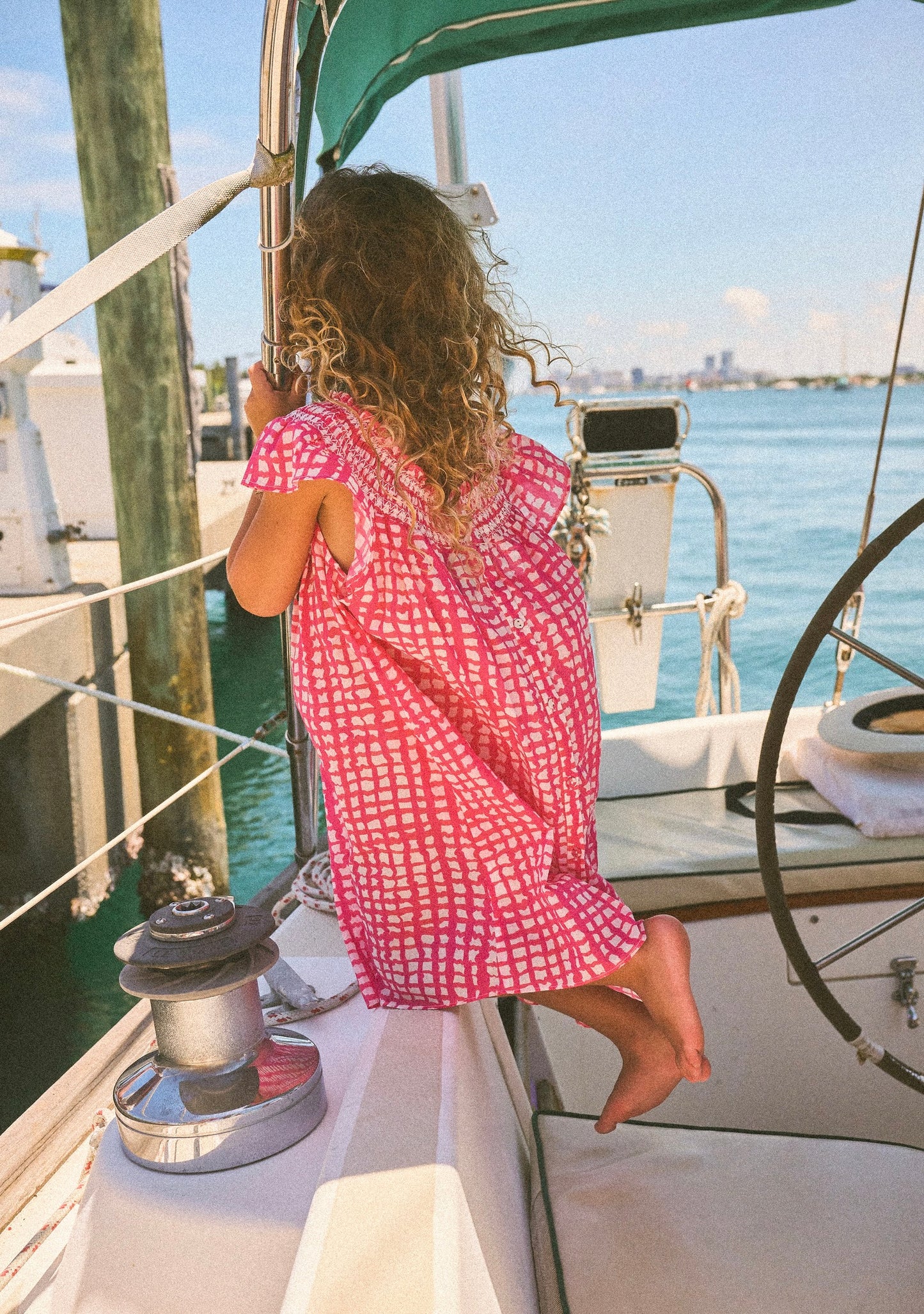 Kids Willa Smocked Mini Dress | Cotton Cambric