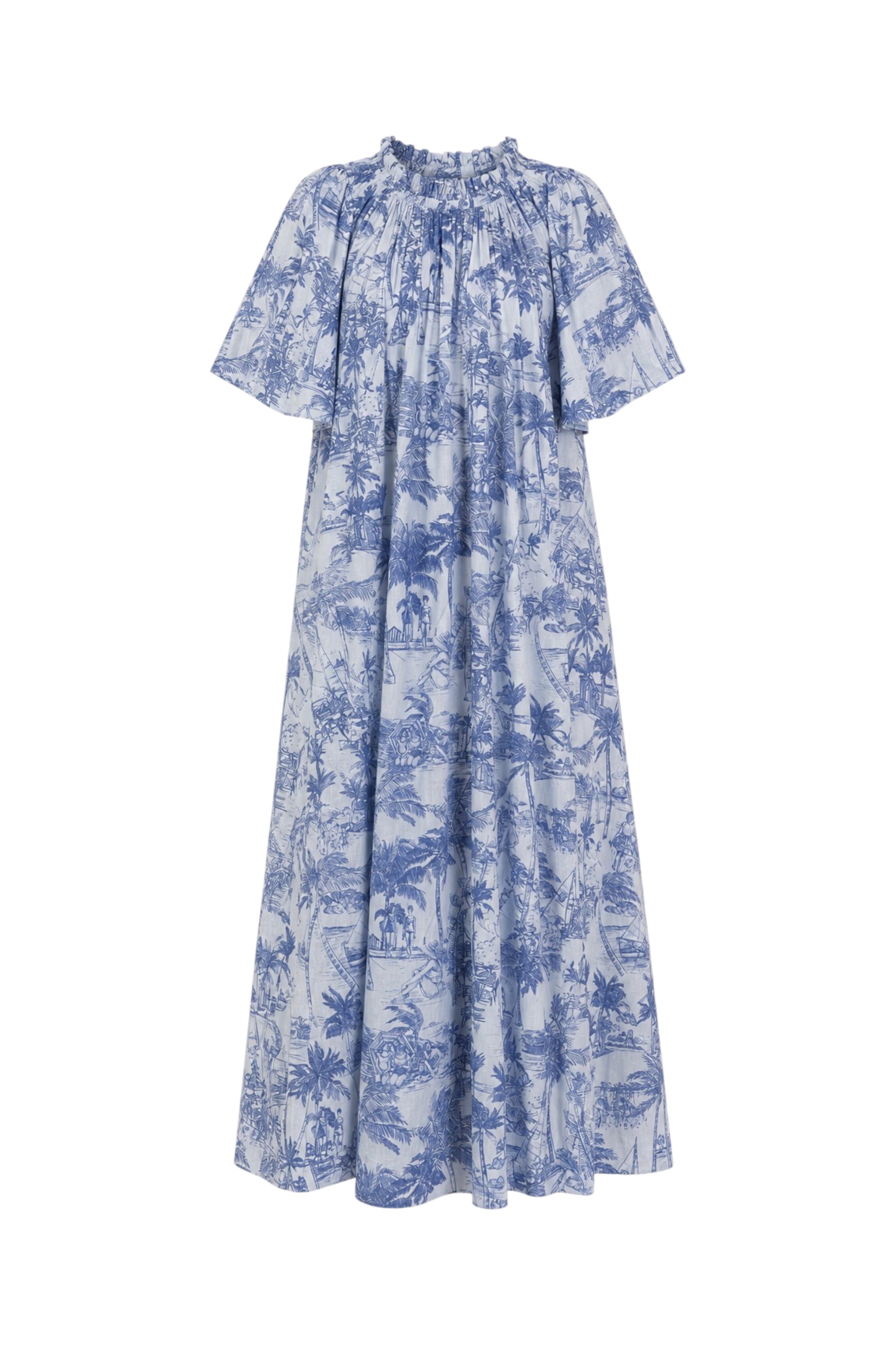 Worth Maxi w/ Flutter Sleeve