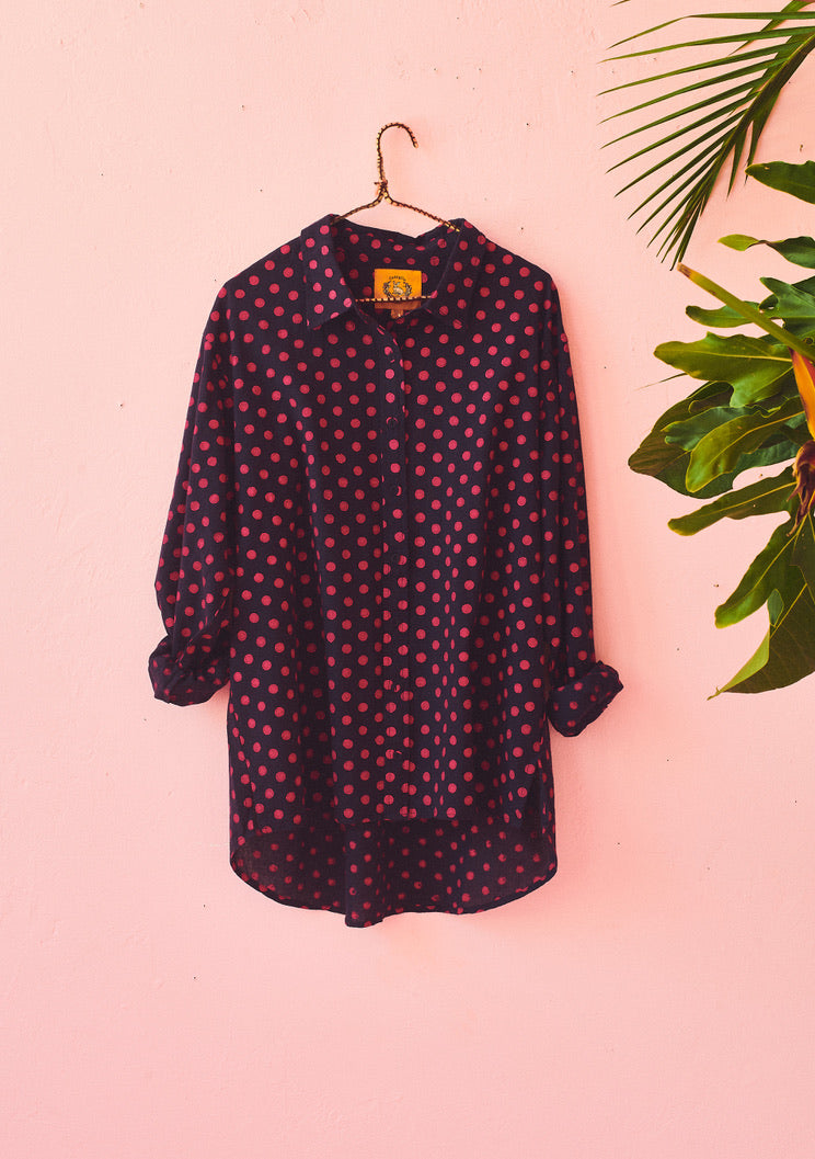 Classic Button Down | Medium Weight Polka Dot