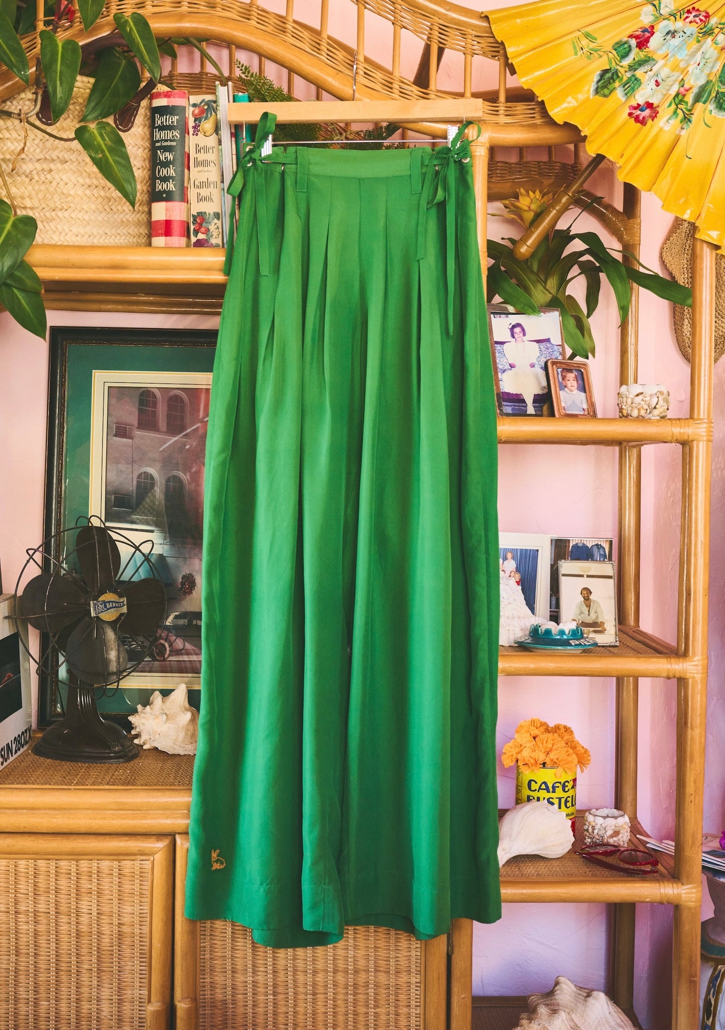 Banyan Pleated Snap Pant | Silk Habotai