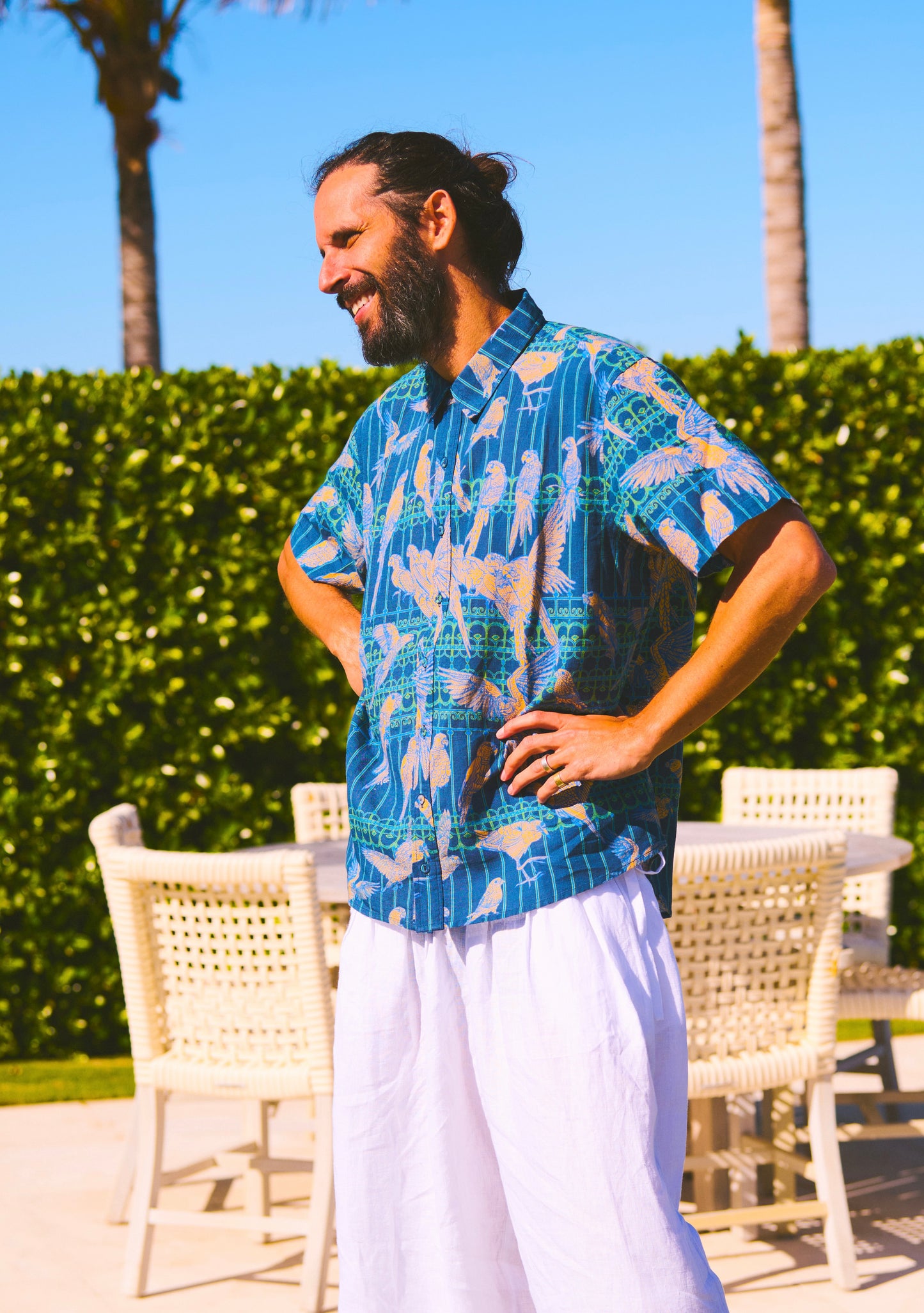 Mens Classic Short Sleeve Button Down | Linen