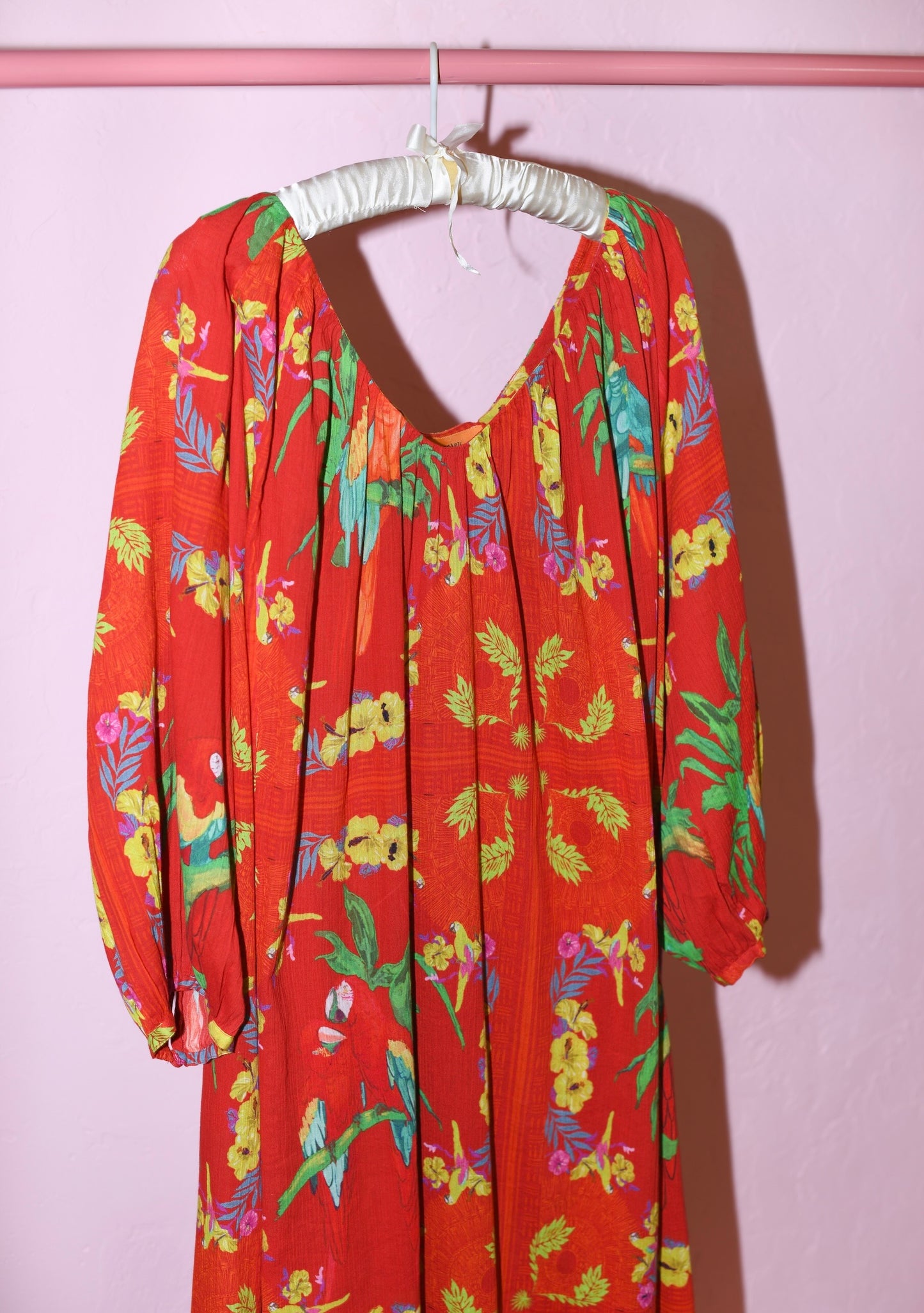V Neck Maxi Dress | Crinkle Cotton