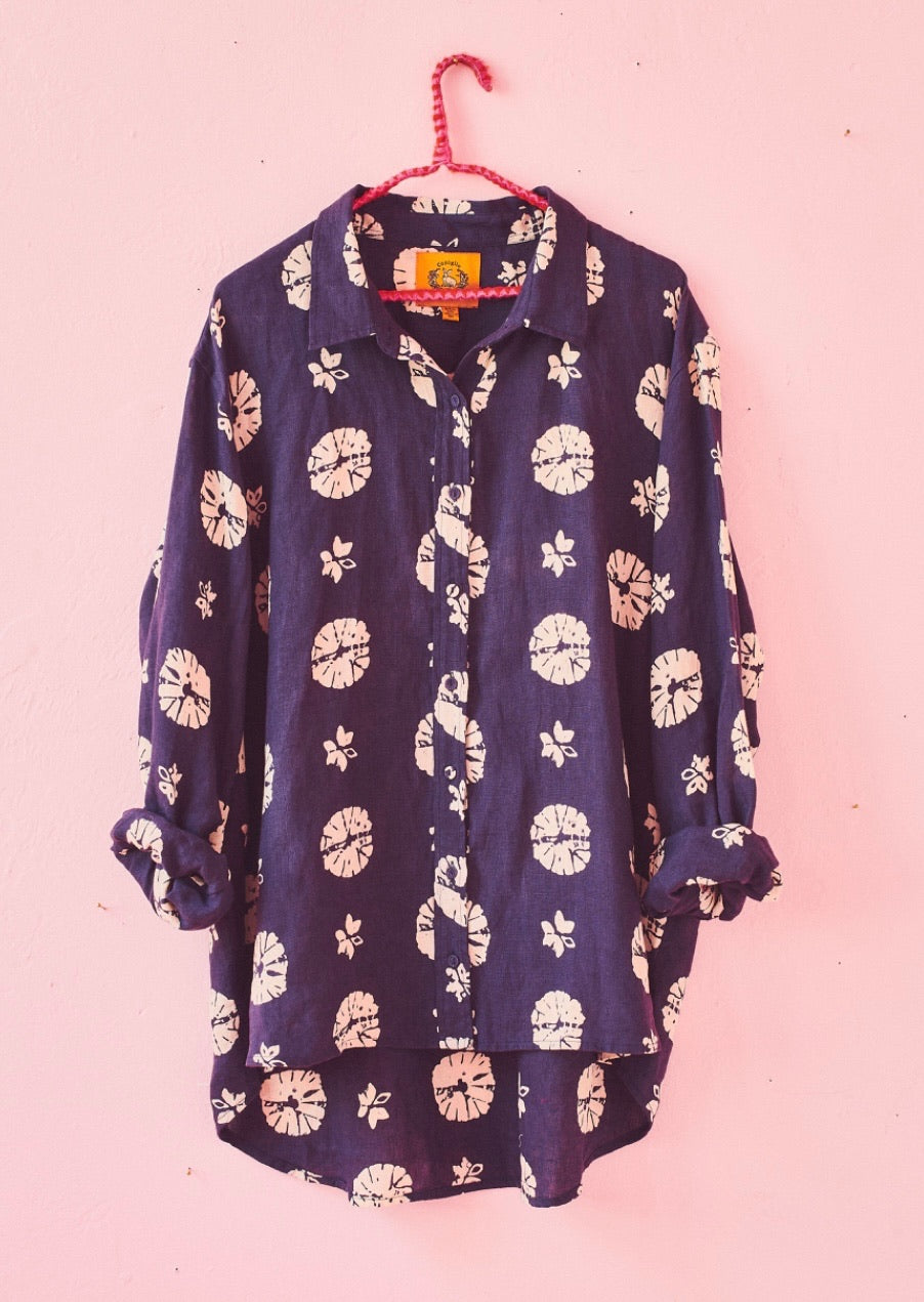 Classic Button Down | Linen Shibori