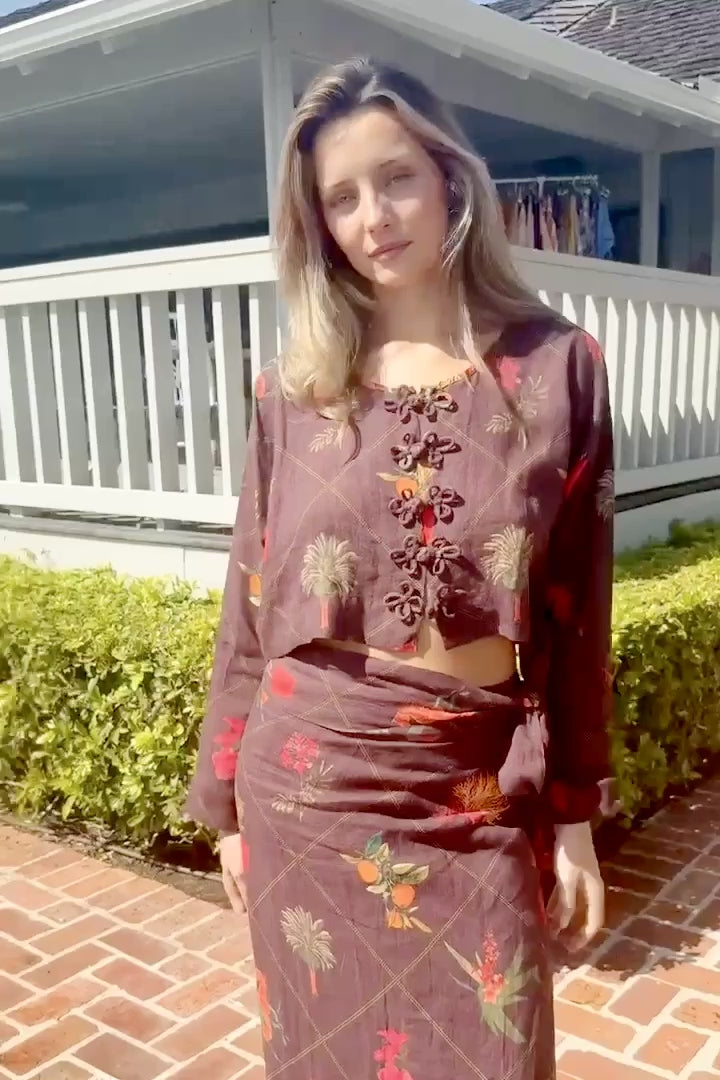 Midi Wrap Skirt w/ Fringe | Linen – Coniglio Palm Beach