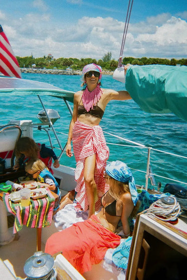 Ruffle Power Pareo™ | Silk Dupioni Coniglio Palm Beach