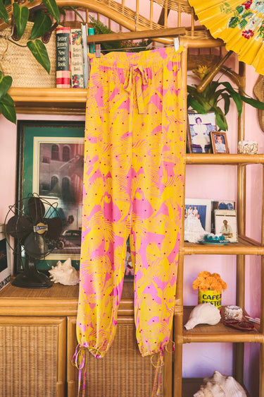 Beach Pant | Silk Crepe de Chine Coniglio Palm Beach
