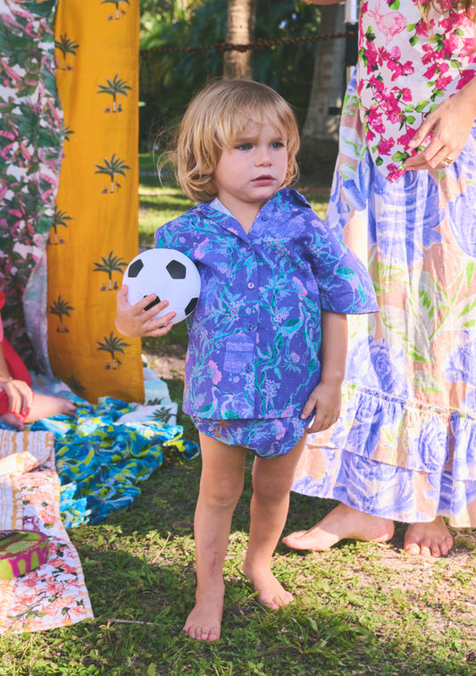 Kids Mimi Button Down | Swiss Dot