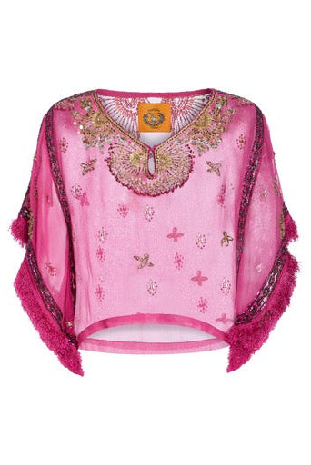 Taylor Crop Top | Embellished Chiffon