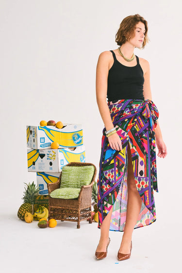 Wrap Around Slit Skirt | Crinkle Cotton Coniglio Palm Beach
