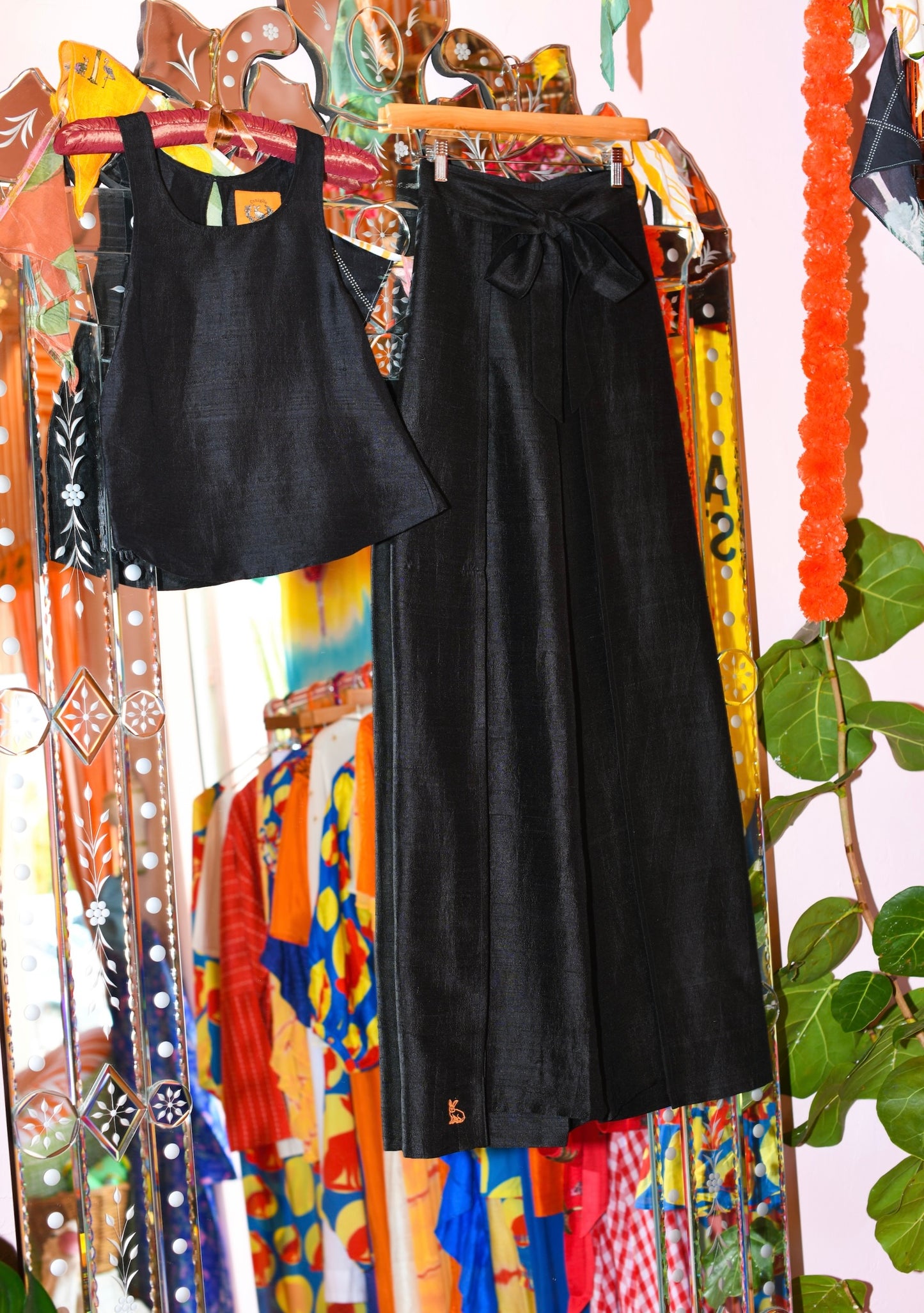 Two Panel Wrap Pant | Silk Dupioni