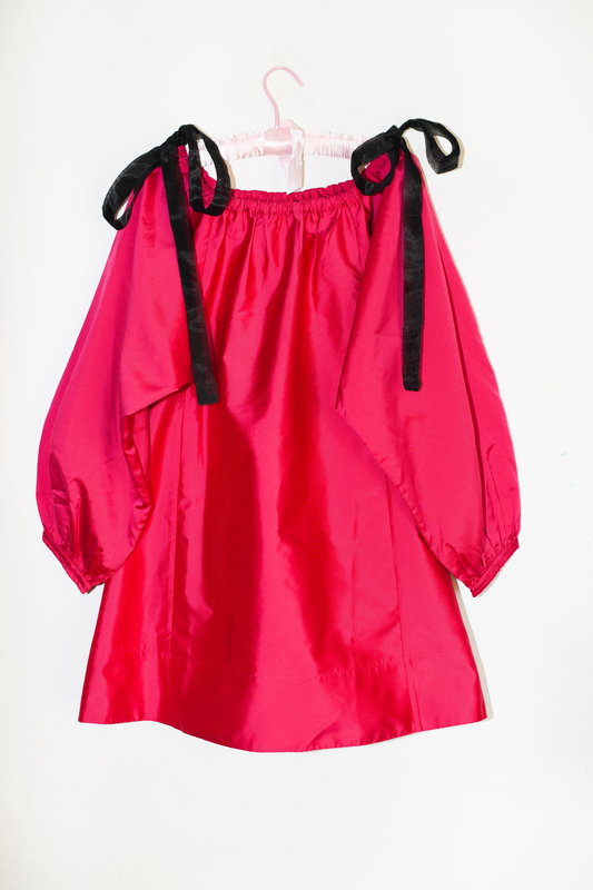 Dolman Mini Dress | Taffeta