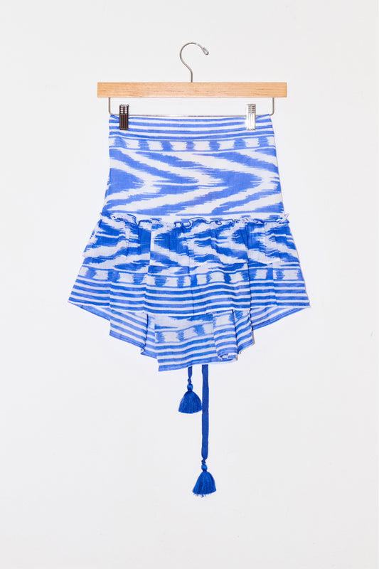 Cinch Back Mini Skirt | Cotton Gauze