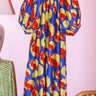 Shirred Half Placket Maxi Dress | Silk Dupioni Coniglio Palm Beach