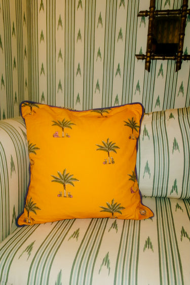 Reversible Throw Pillow | Cotton Percale