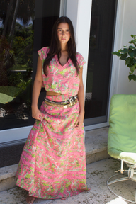 Monroe Adjustable Bustle Maxi Skirt | Cotton Voile