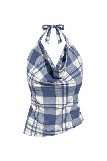 Cowl Neck Top | Buffalo Check
