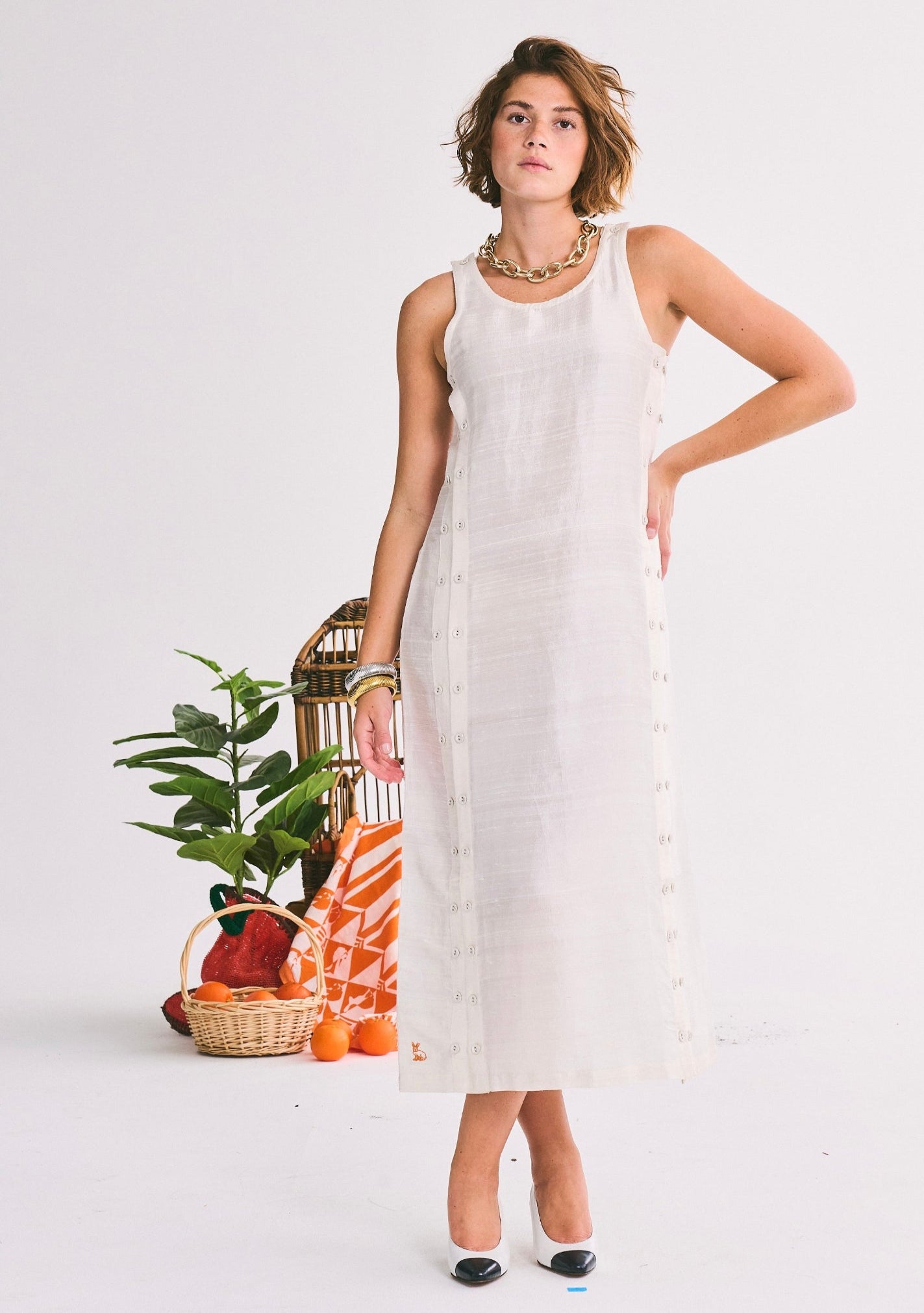 Palmo Midi Dress | Silk Dupioni