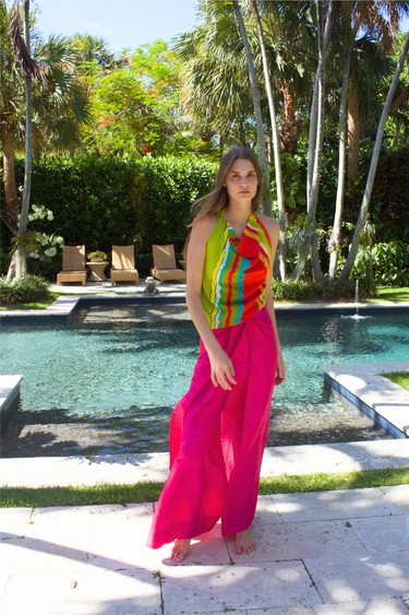 Cowl Neck Tie Top | Silk CDC