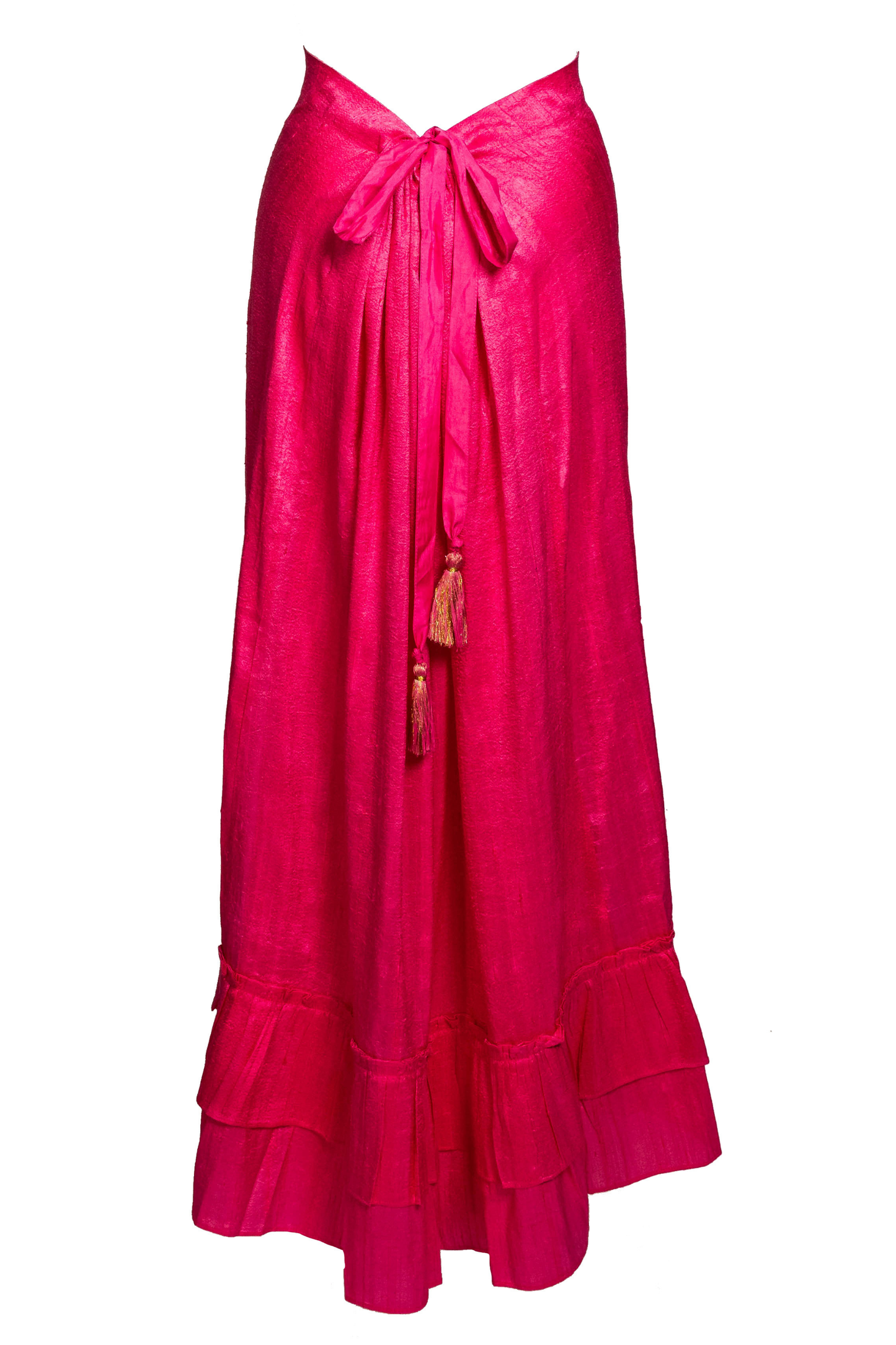 Gogo Cinch Back Midi Skirt | Silk Dupioni