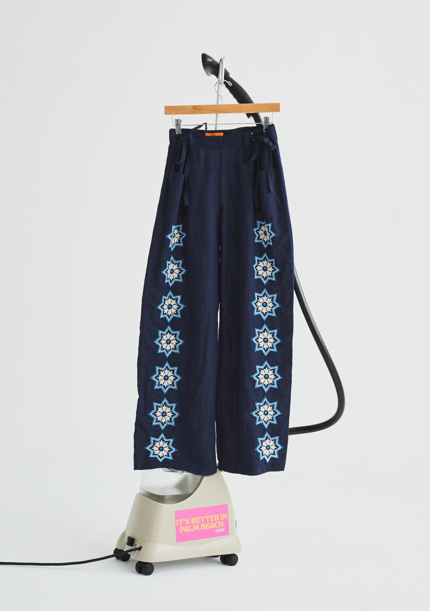 Embroidered Move and Groove Snap Pant
