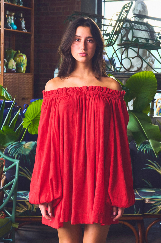 Worth Mini Dress | Crinkle Cotton