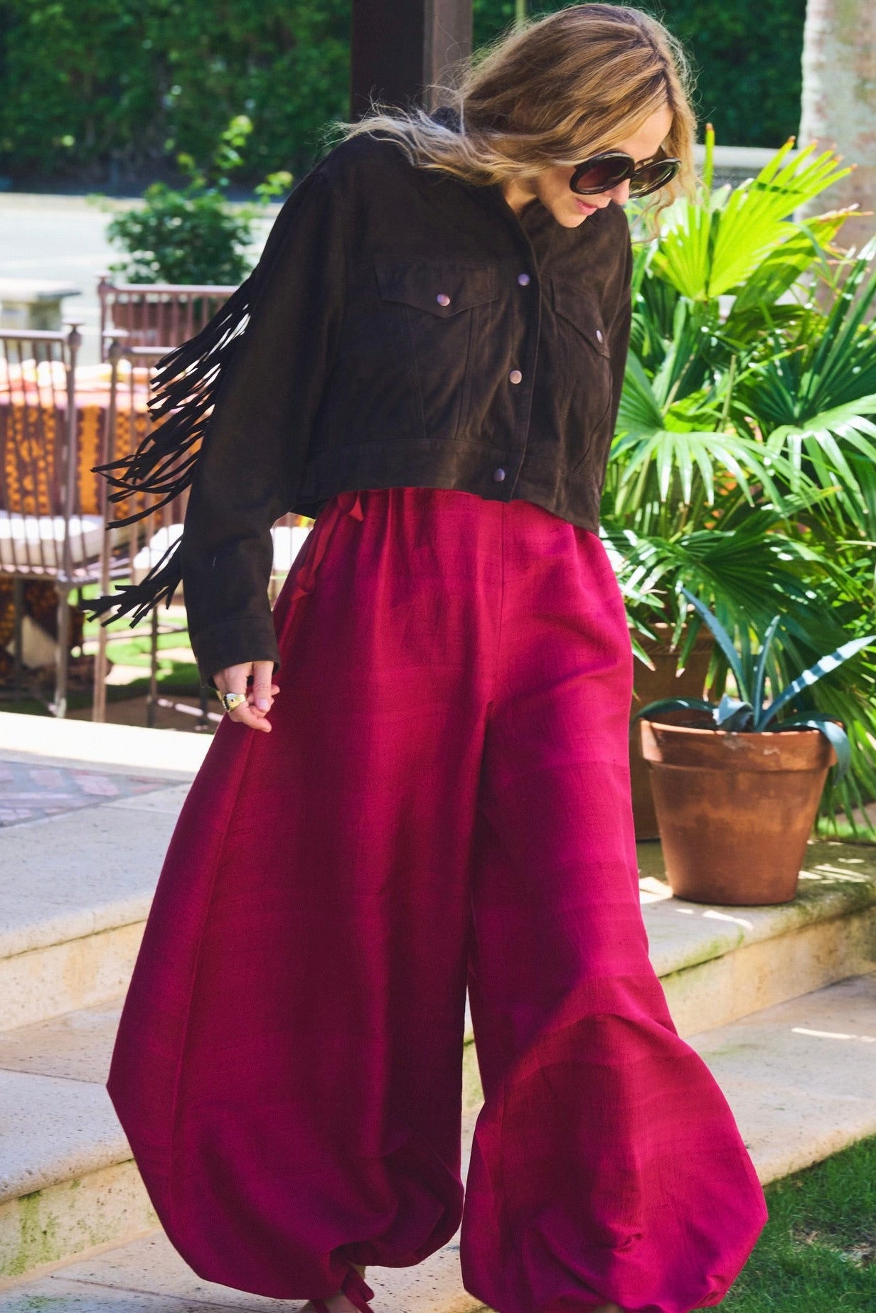 Barefoot Fringe Jacket | Suede