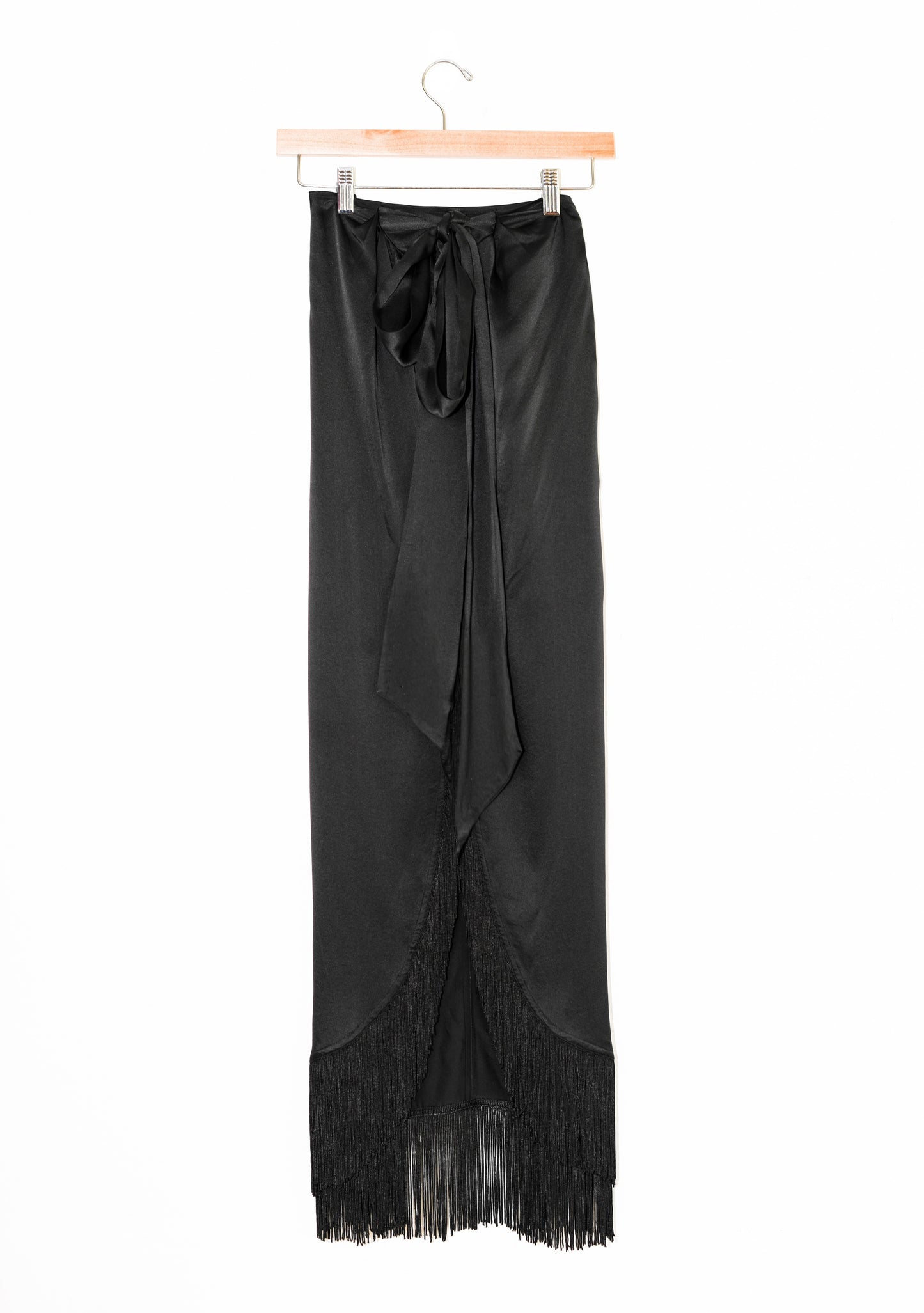 Wrap Around Slit Midi Skirt | Charmeuse