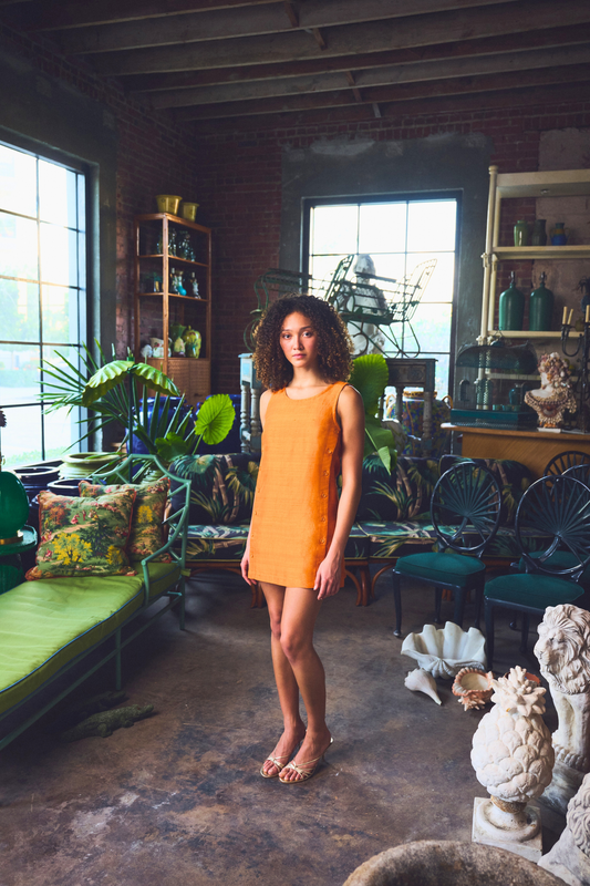 Palmo Mini Dress | Silk Dupioni