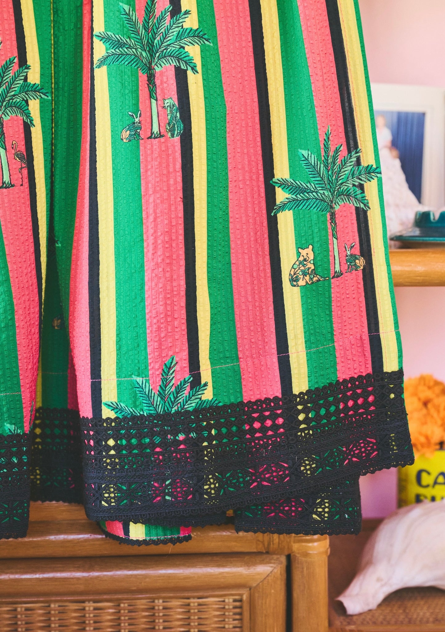 Atlantic Midi Ball Skirt | Seersucker