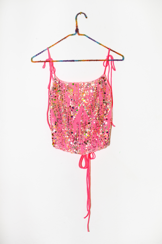 Reed Tie Top | Sequin