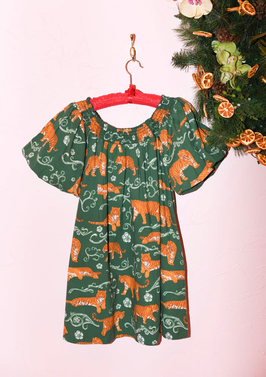 Baby Doll Short Sleeve Mini Dress | Cotton Poplin