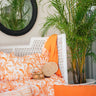 Queen Duvet + Sham Set | Cotton Percale Coniglio Palm Beach