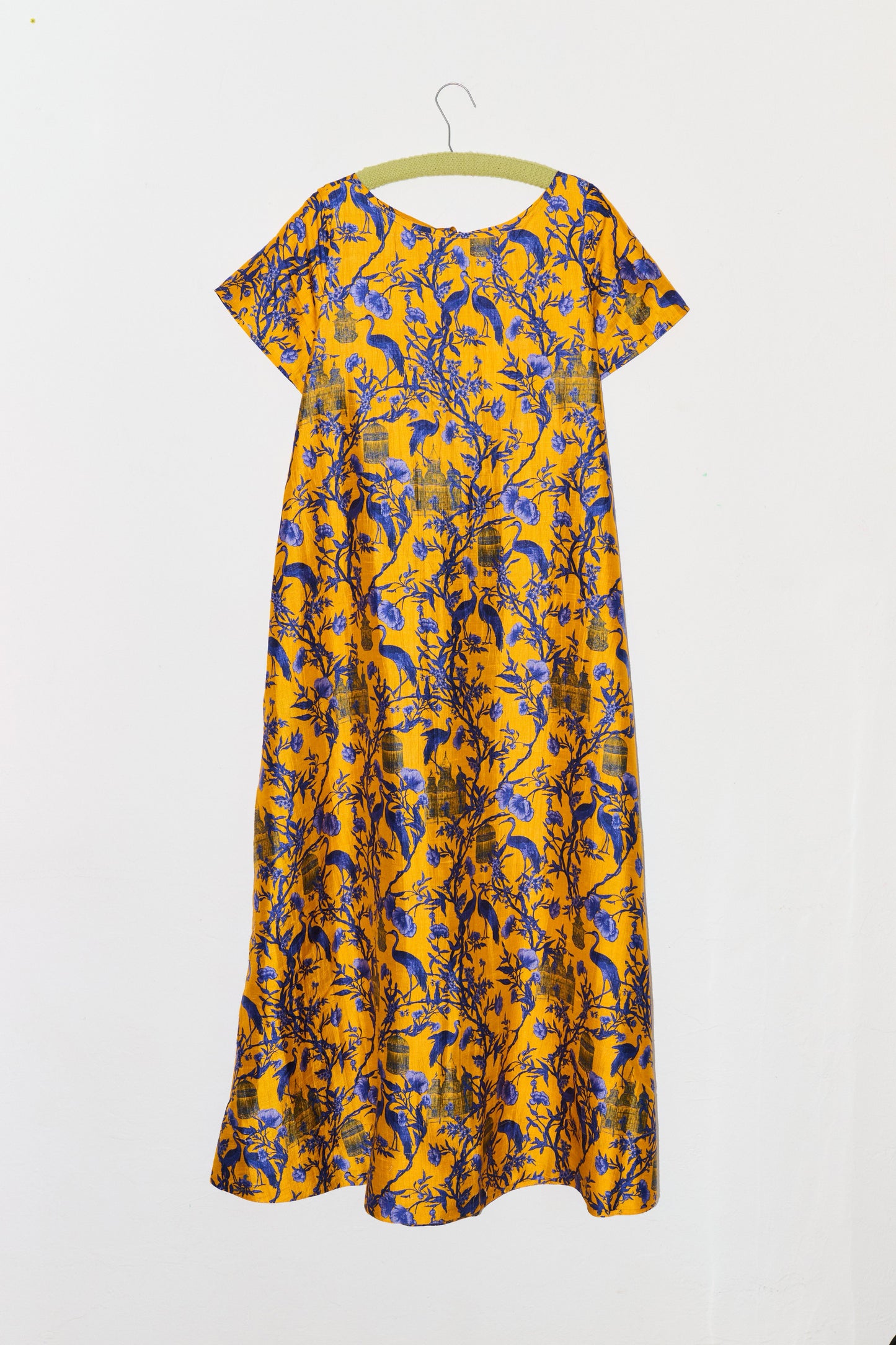 Short Sleeve Dune Maxi Dress | Silk Dupioni
