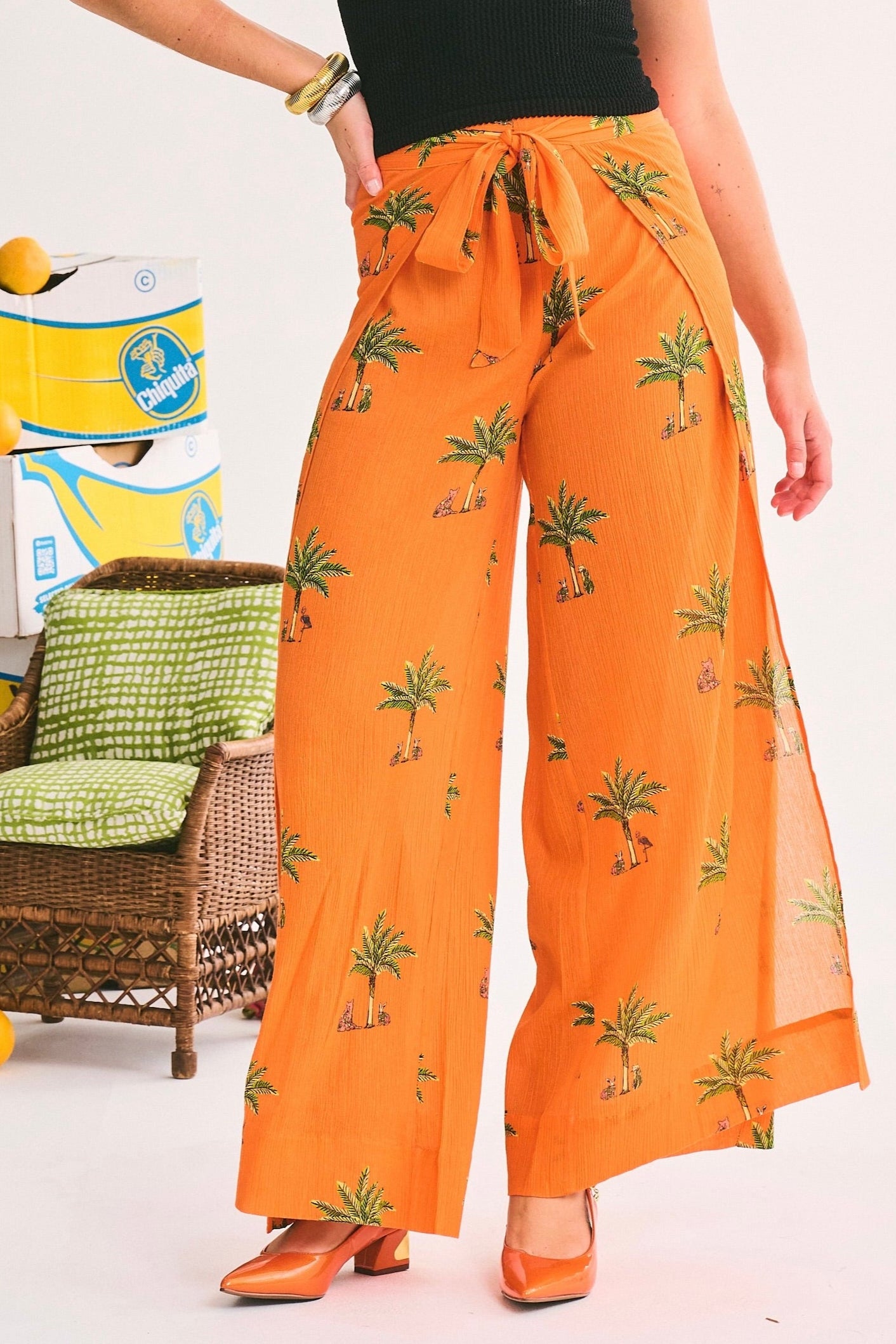 Two Panel Wrap Pant | Crinkle Cotton